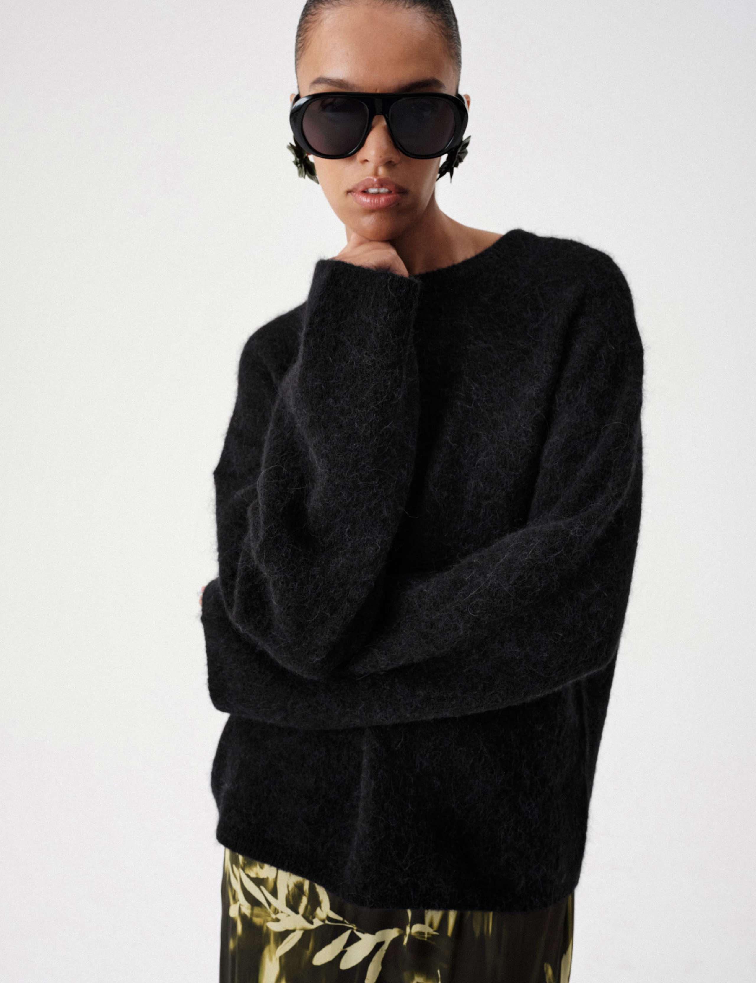 Brushed Wool Alpaca Blend Oversized Jumper 6 of 6