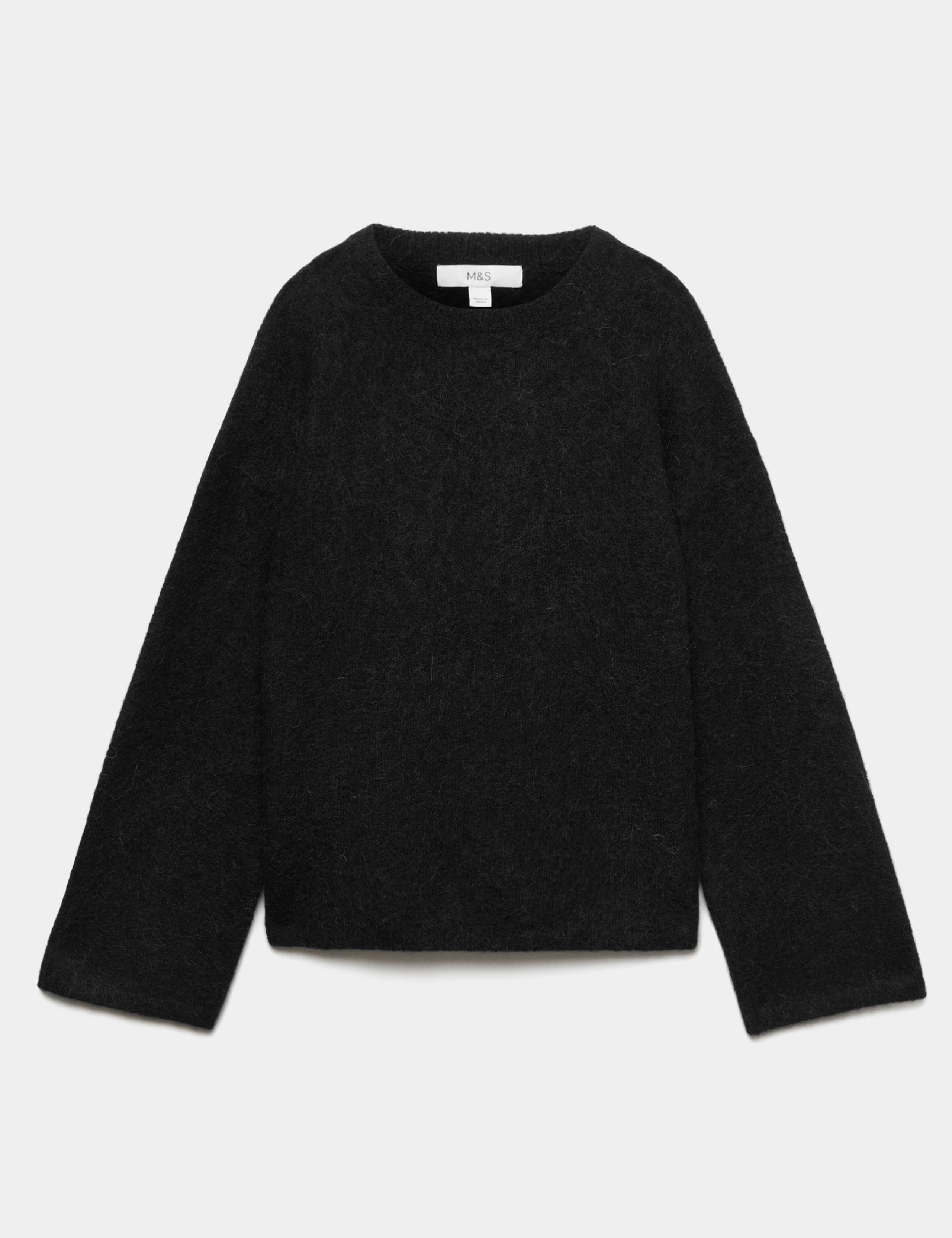 Brushed Wool Alpaca Blend Crew Neck Jumper 2 of 6