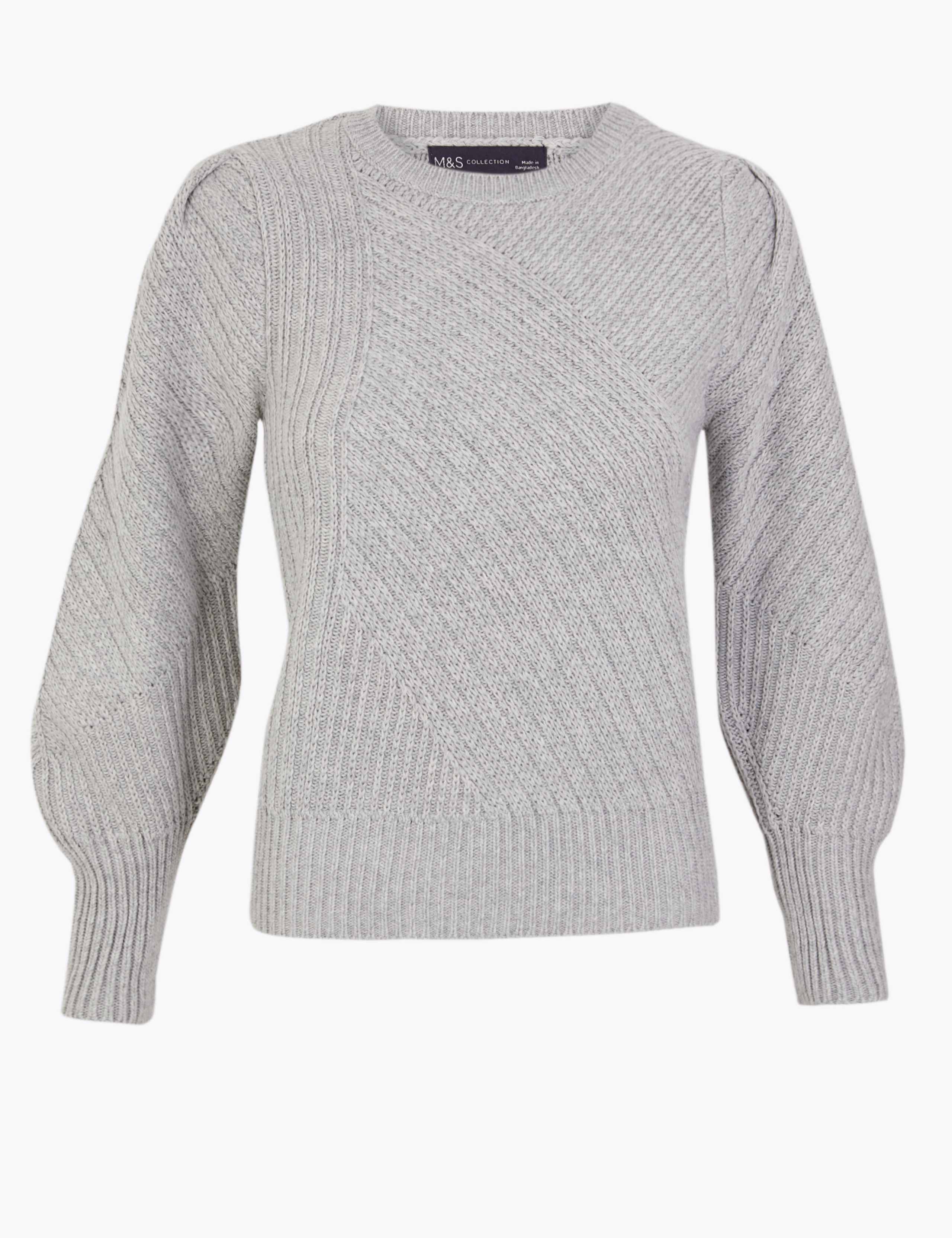 Ribbed Blouson Sleeve Jumper 2 of 4