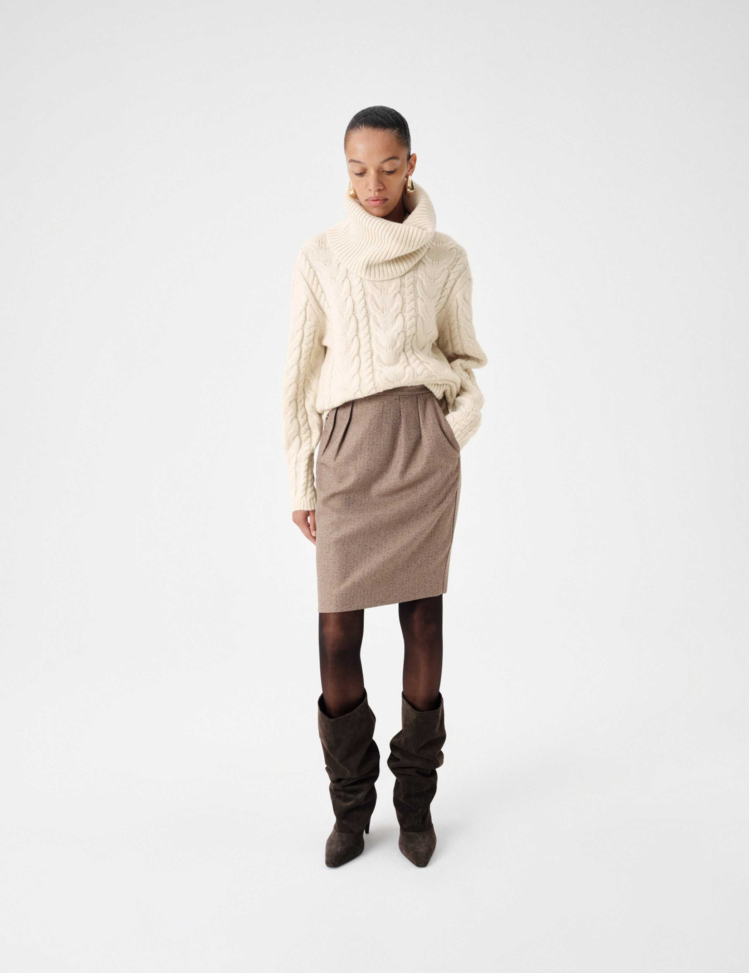 Wool Blend Cable Knit Relaxed Jumper 1 of 6
