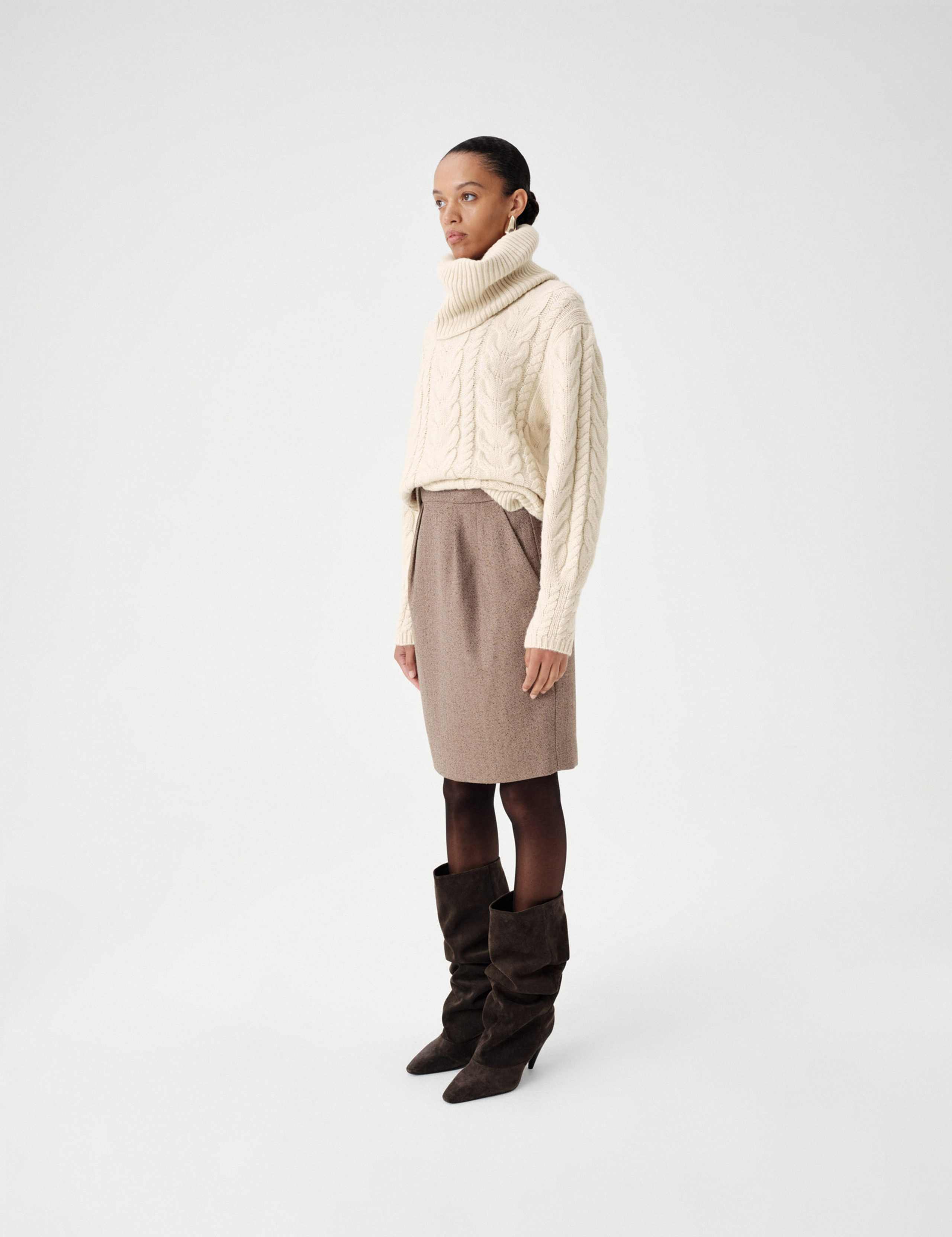 Wool Blend Cable Knit Relaxed Jumper 3 of 6