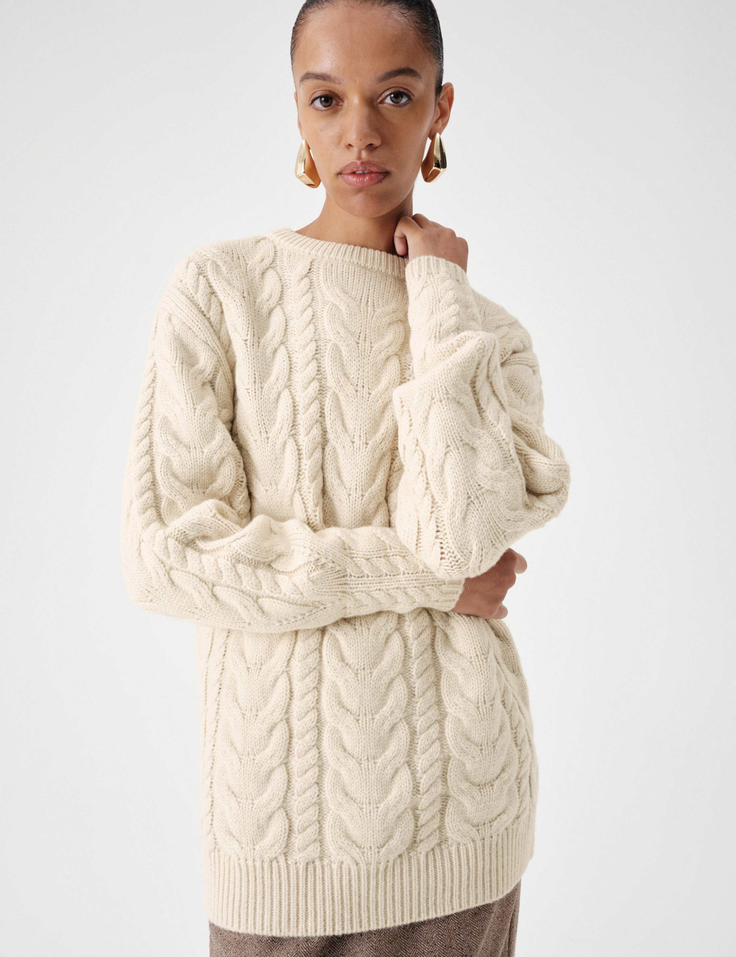 Wool Blend Cable Knit Relaxed Jumper 4 of 6