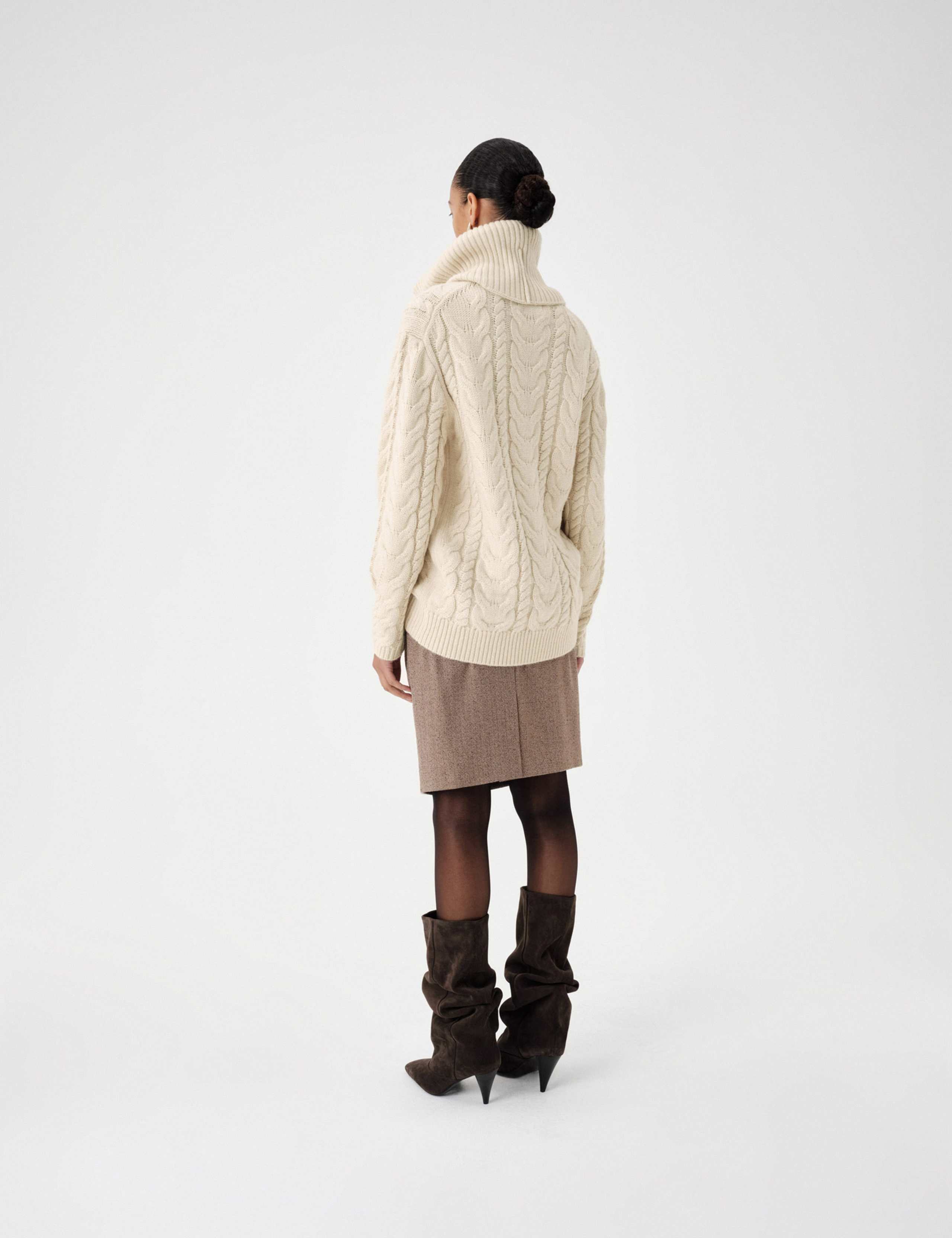 Wool Blend Cable Knit Relaxed Jumper 6 of 6