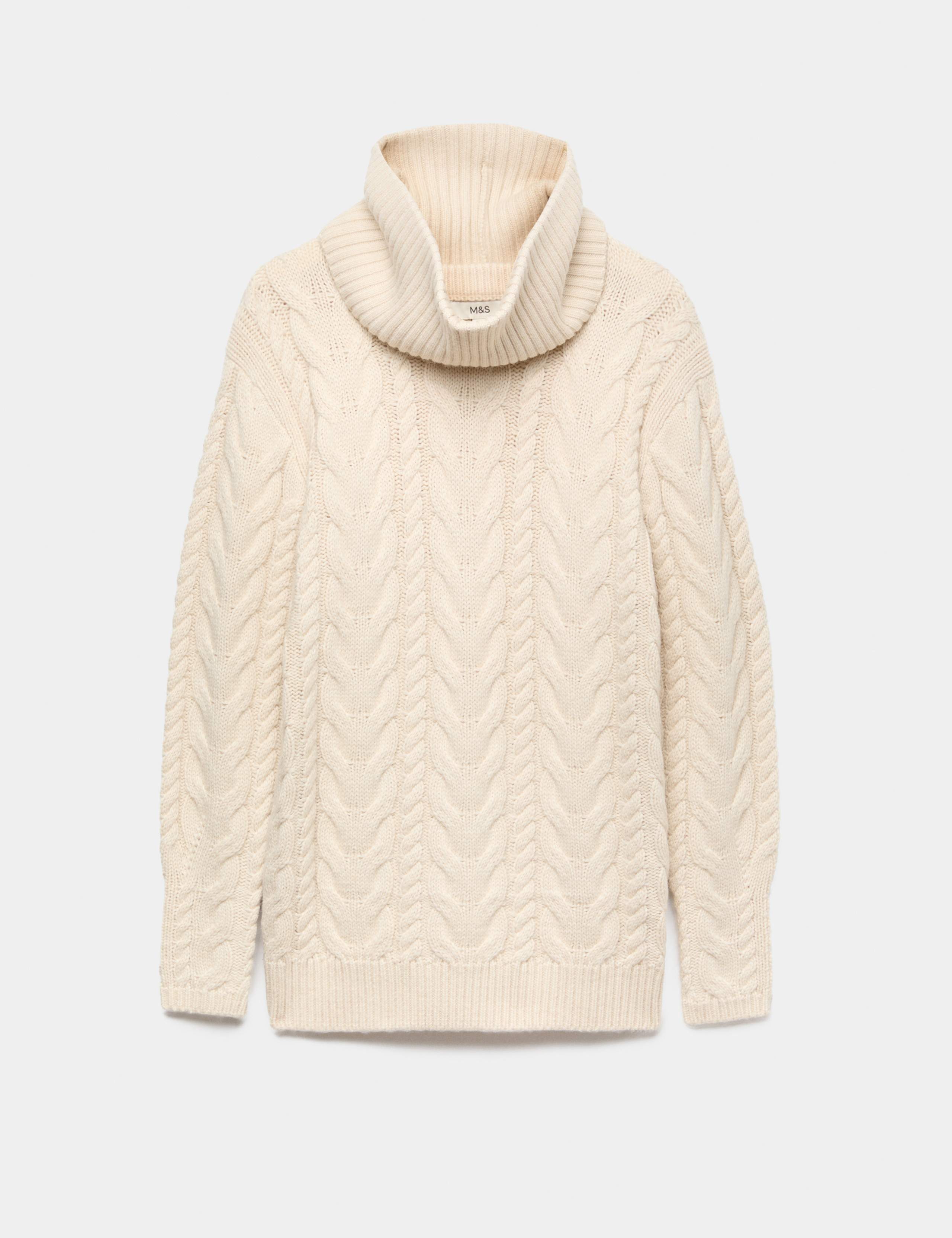 Wool Blend Cable Knit Relaxed Jumper 2 of 6