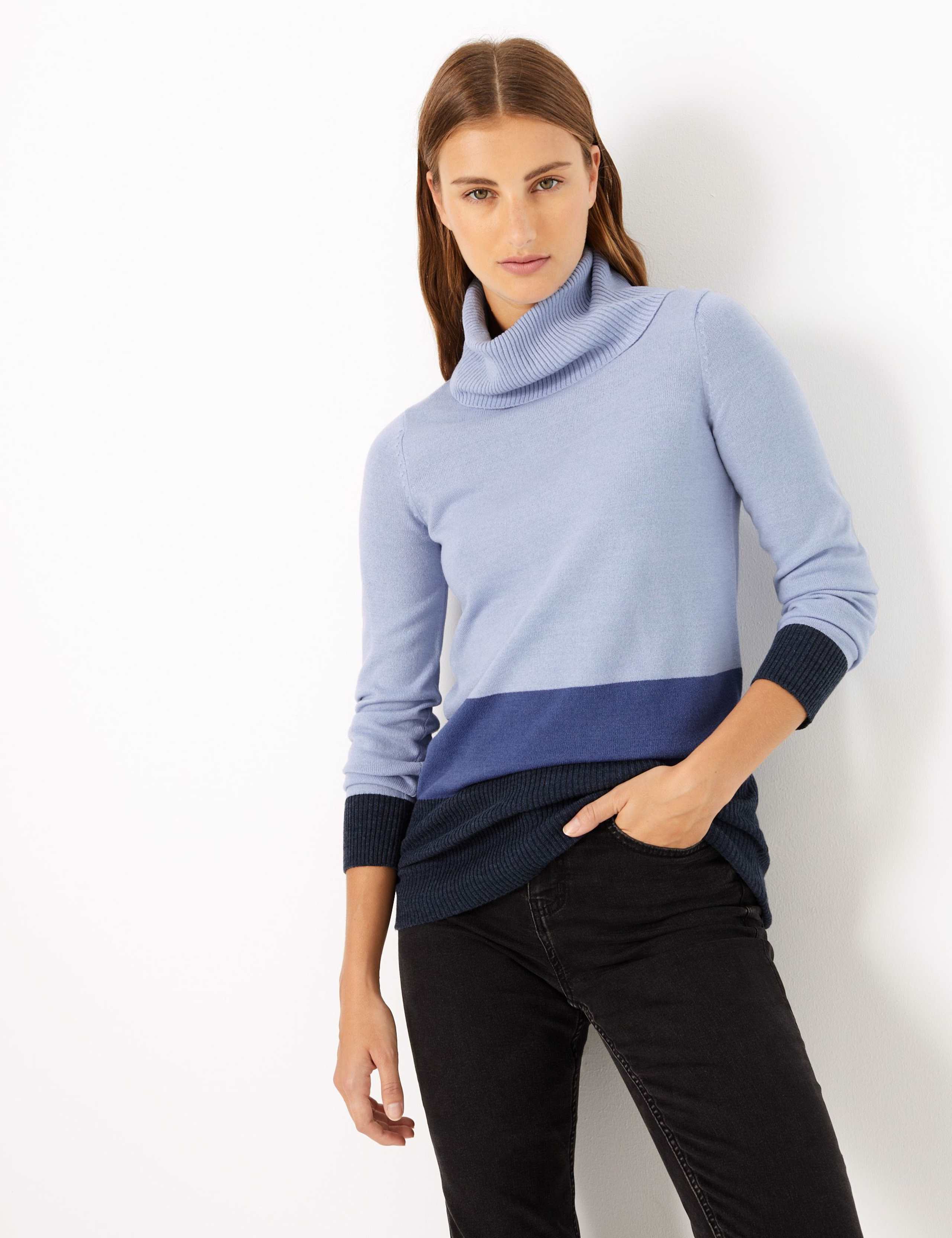 Cashmilon™ Colour Block Cowl Neck Jumper 3 of 4