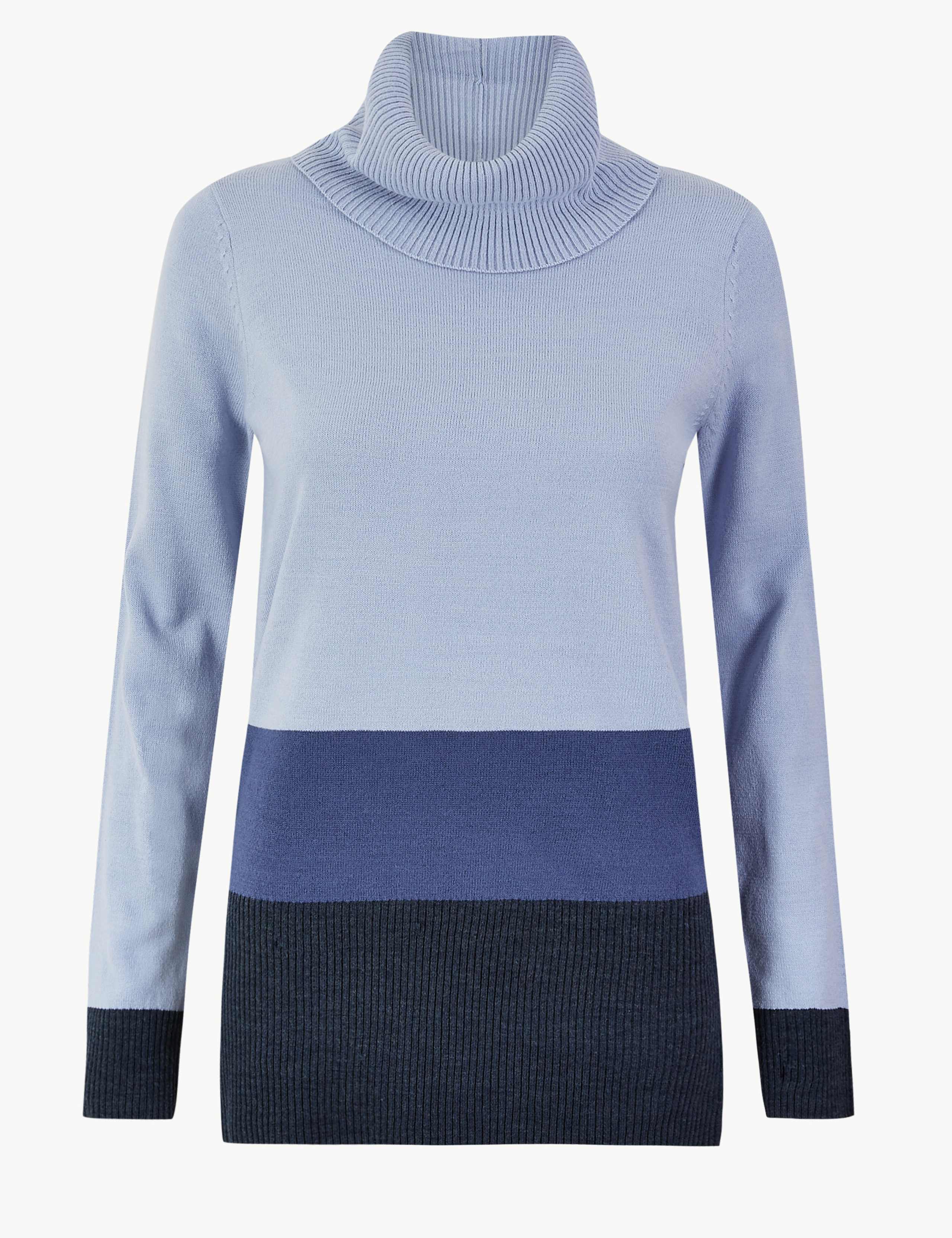 Cashmilon™ Colour Block Cowl Neck Jumper 2 of 4