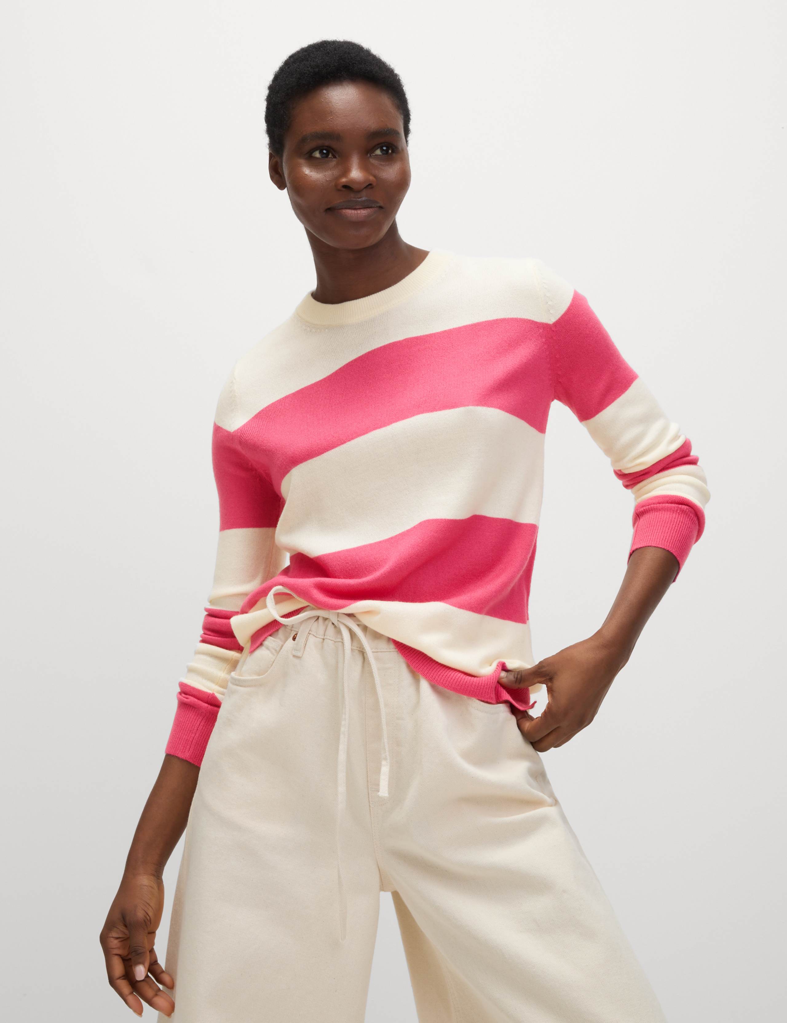 Supersoft Striped Crew Neck Relaxed Jumper 4 of 5
