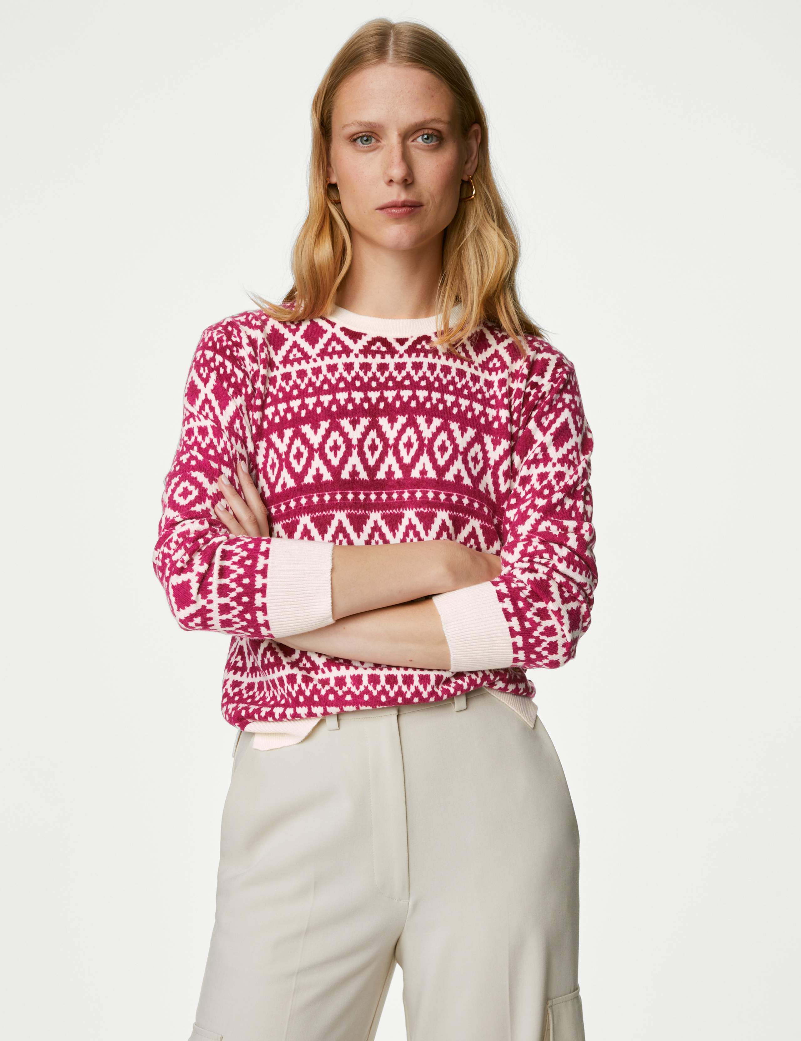 Supersoft Fair Isle Crew Neck Jumper 1 of 6