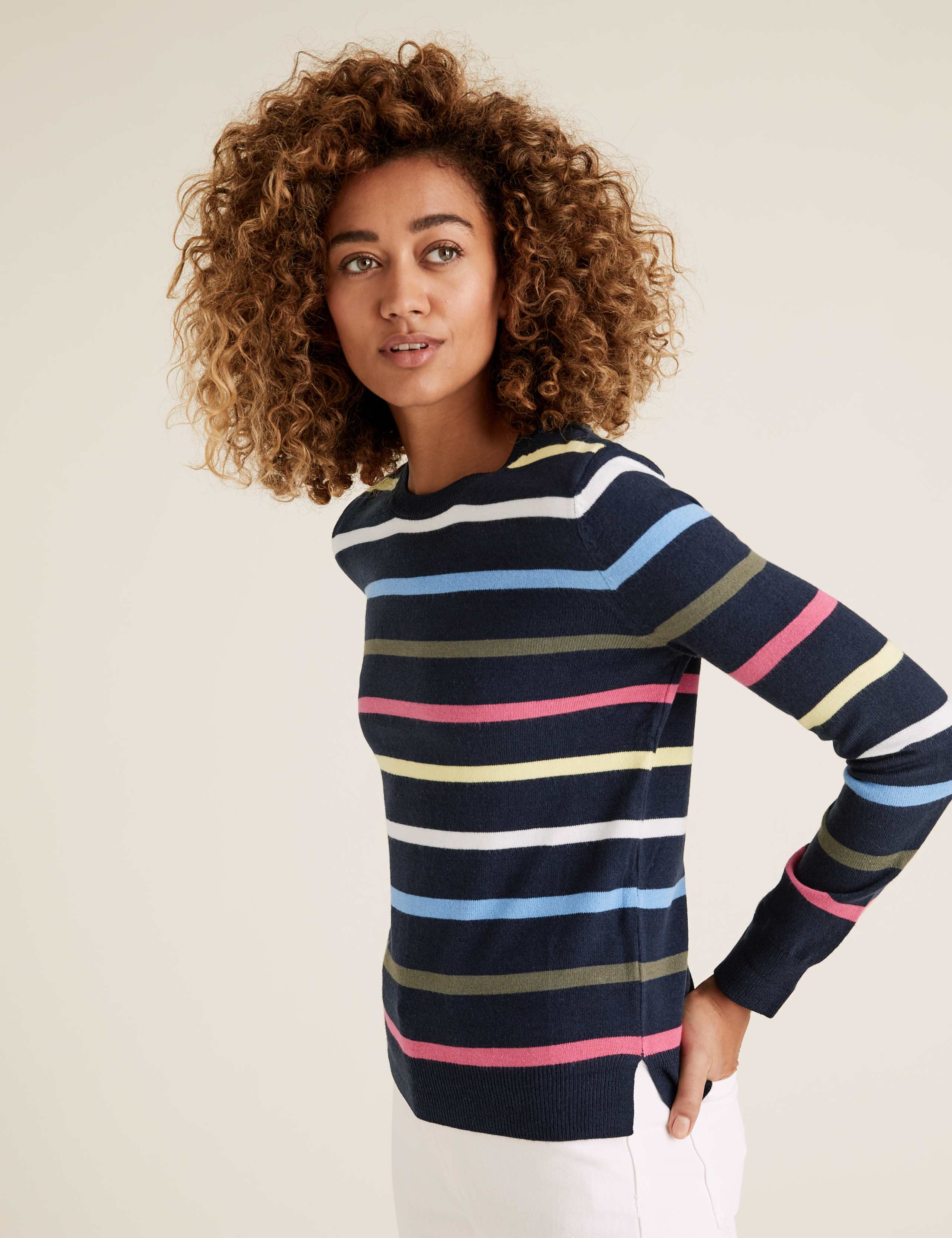 Supersoft Striped Crew Neck Jumper 2 of 3