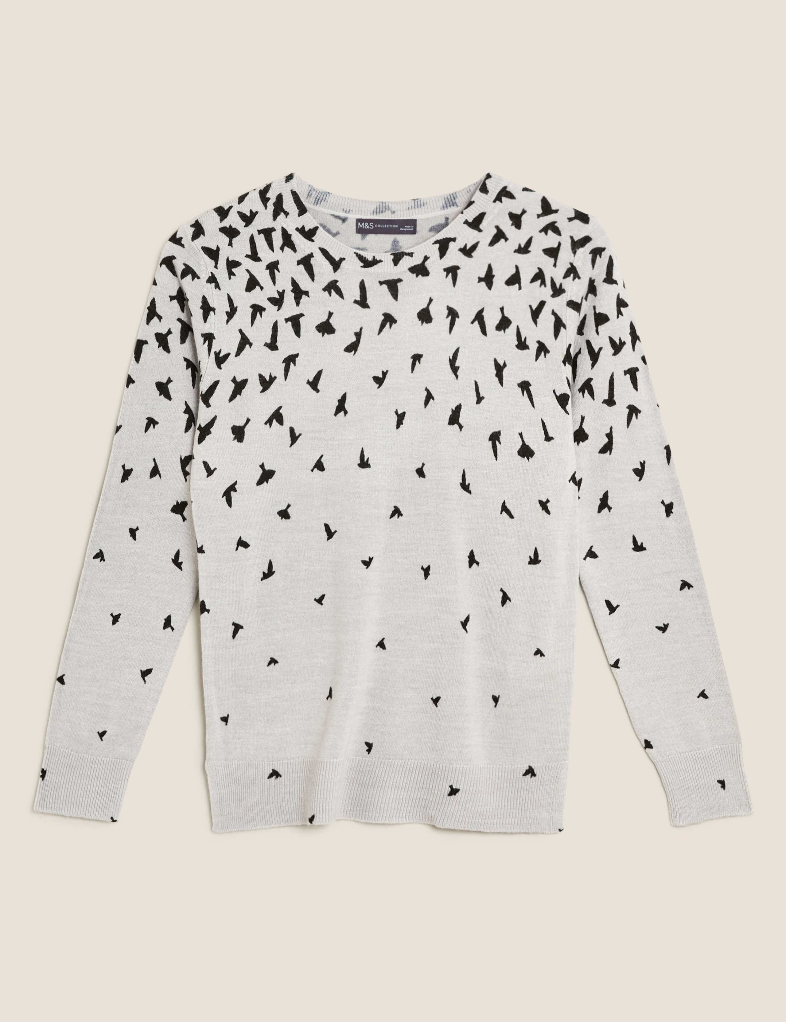 Supersoft Bird Print Crew Neck Jumper 2 of 4
