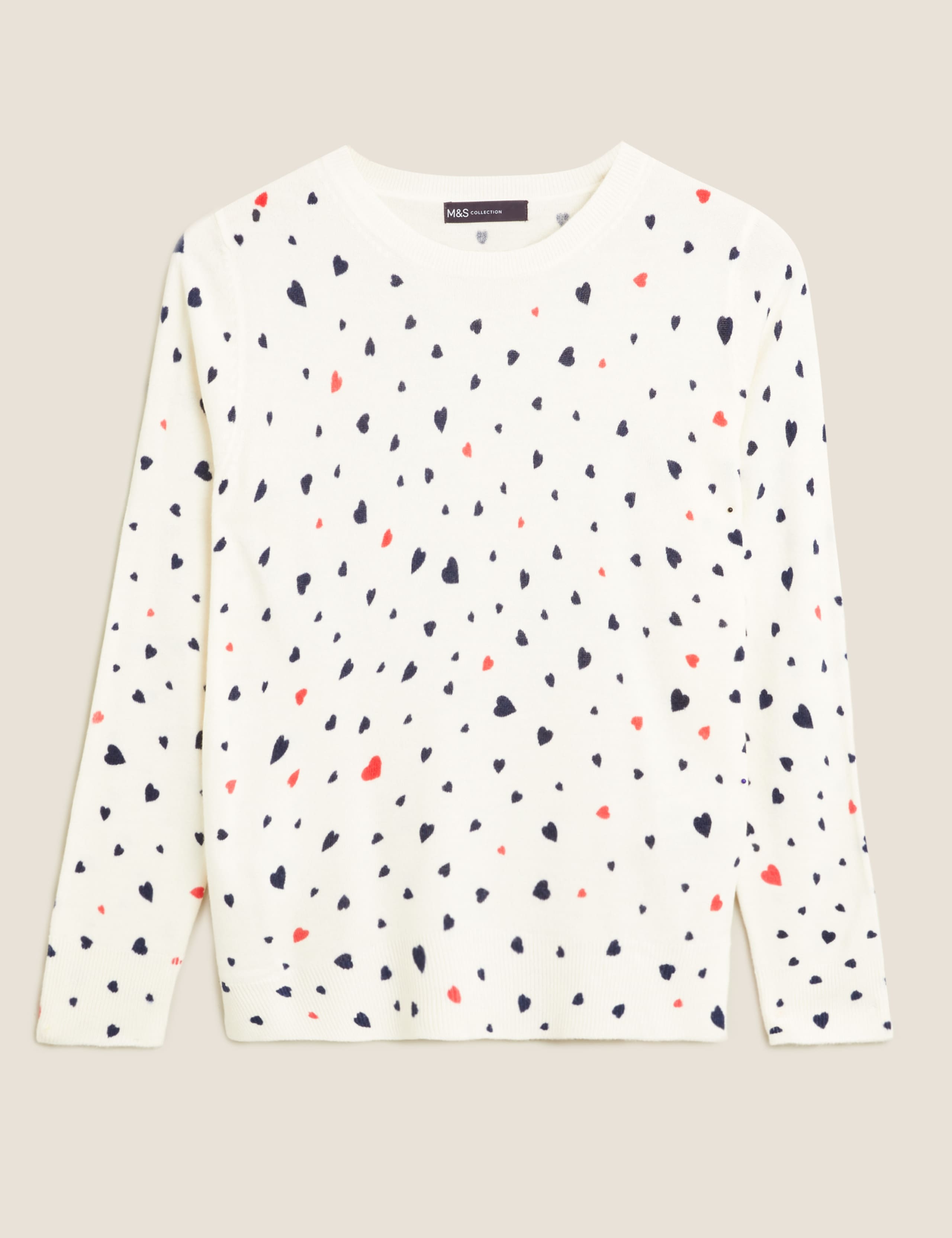 Supersoft Heart Print Crew Neck Jumper 2 of 4