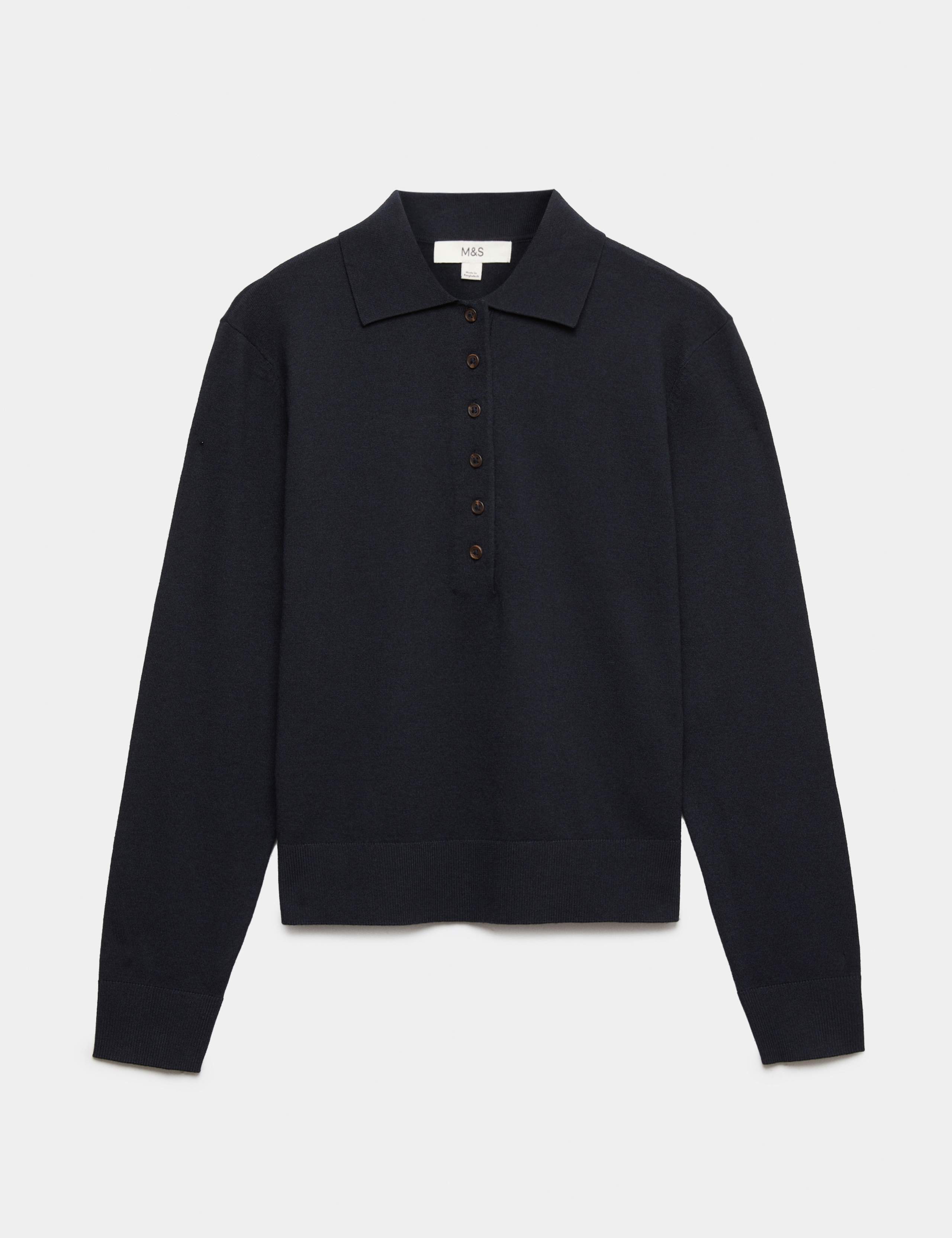 Collared Slim Jumper with Wool 2 of 6
