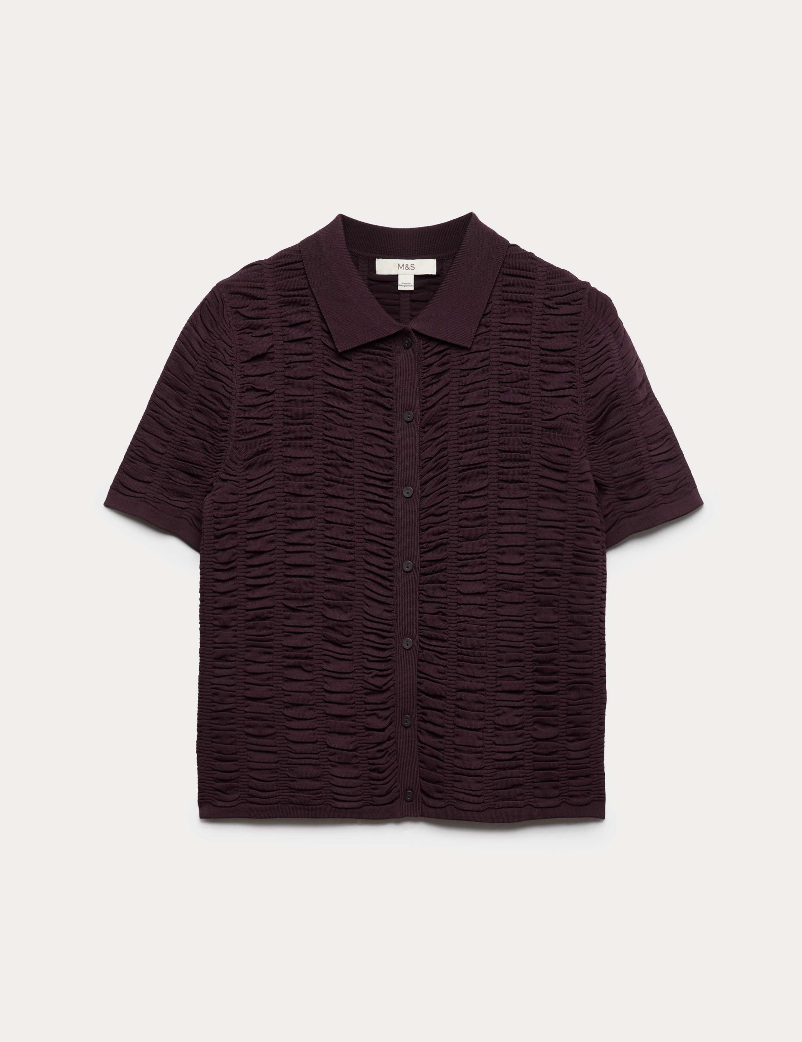 Textured Collared Fitted Cardigan 2 of 6