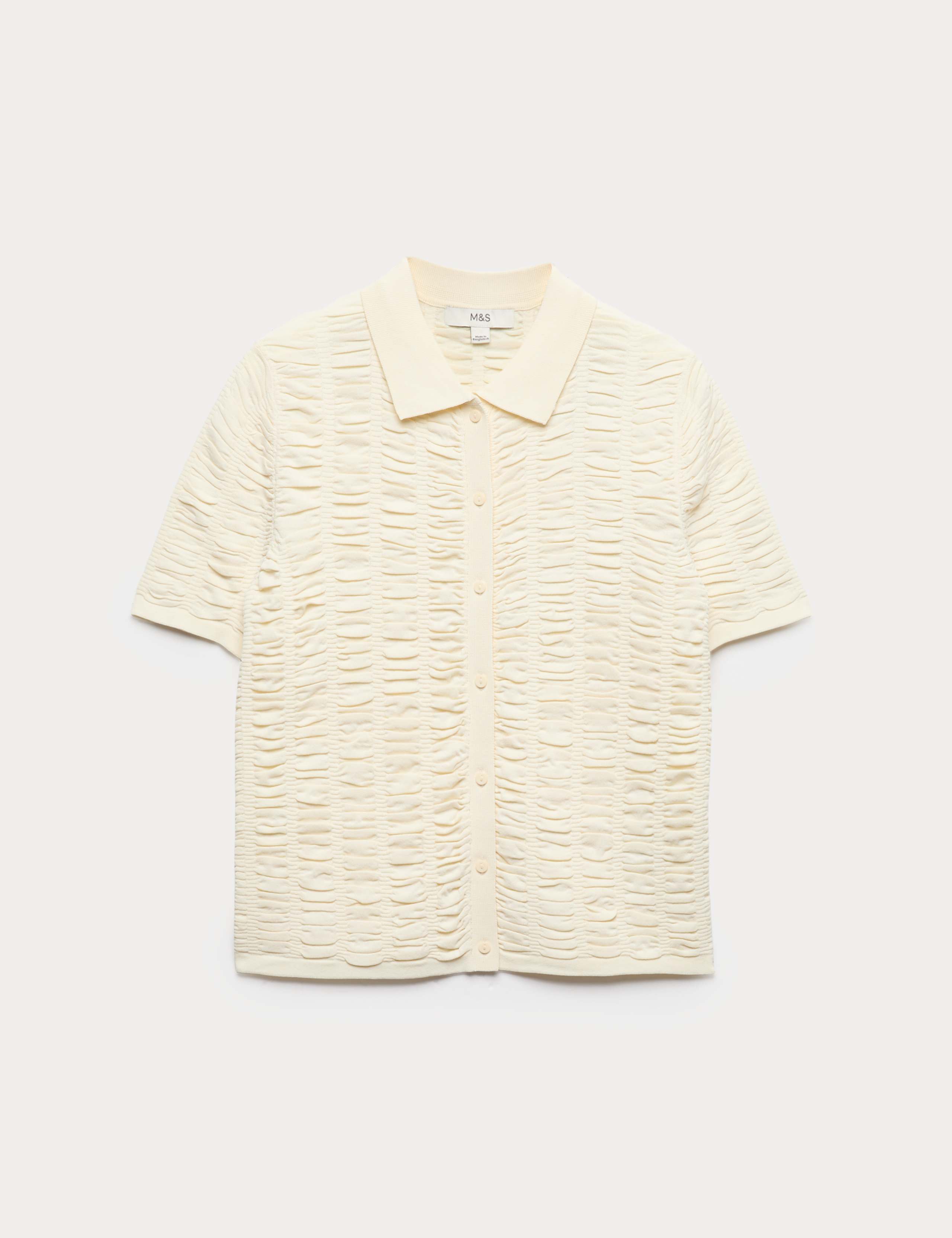 Textured Crew Neck Fitted Cardigan 1 of 1