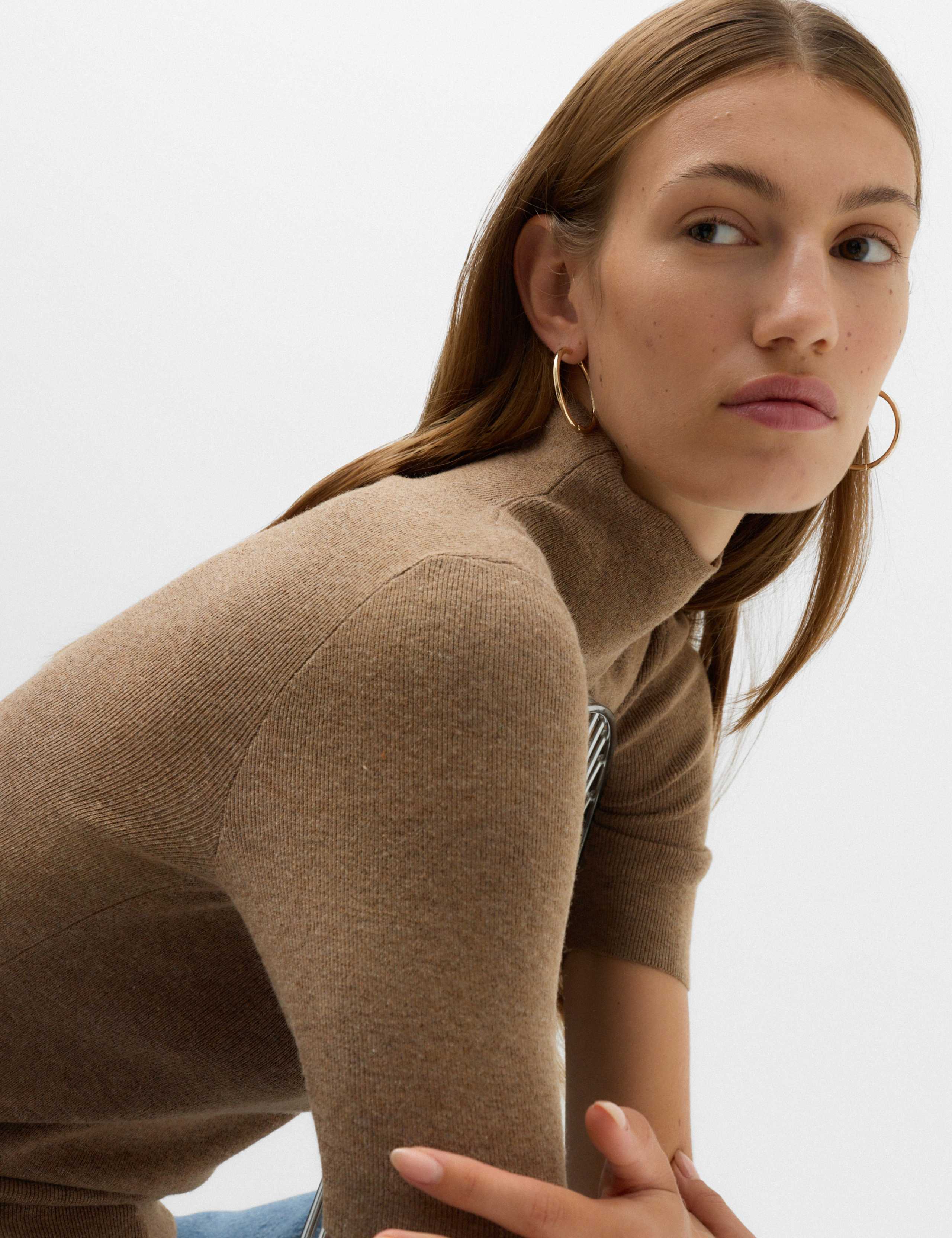 2 Pack Funnel Neck Slim Fit Knitted Top With Wool 6 of 7