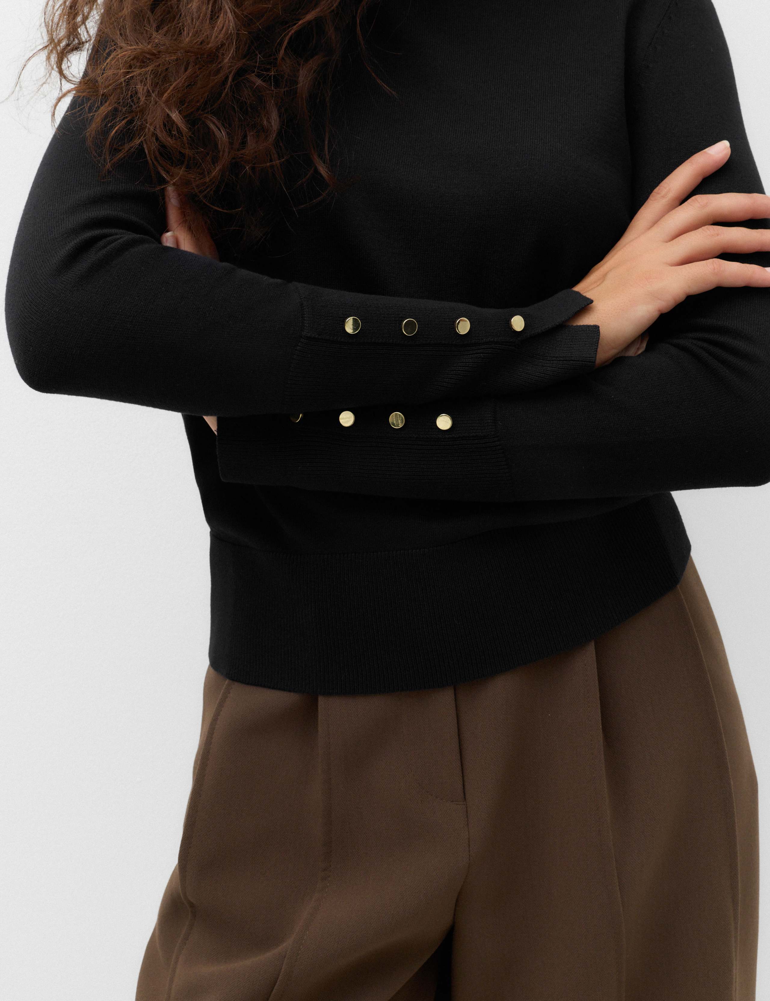 Slim Fit Roll Neck Fitted Jumper 3 of 6