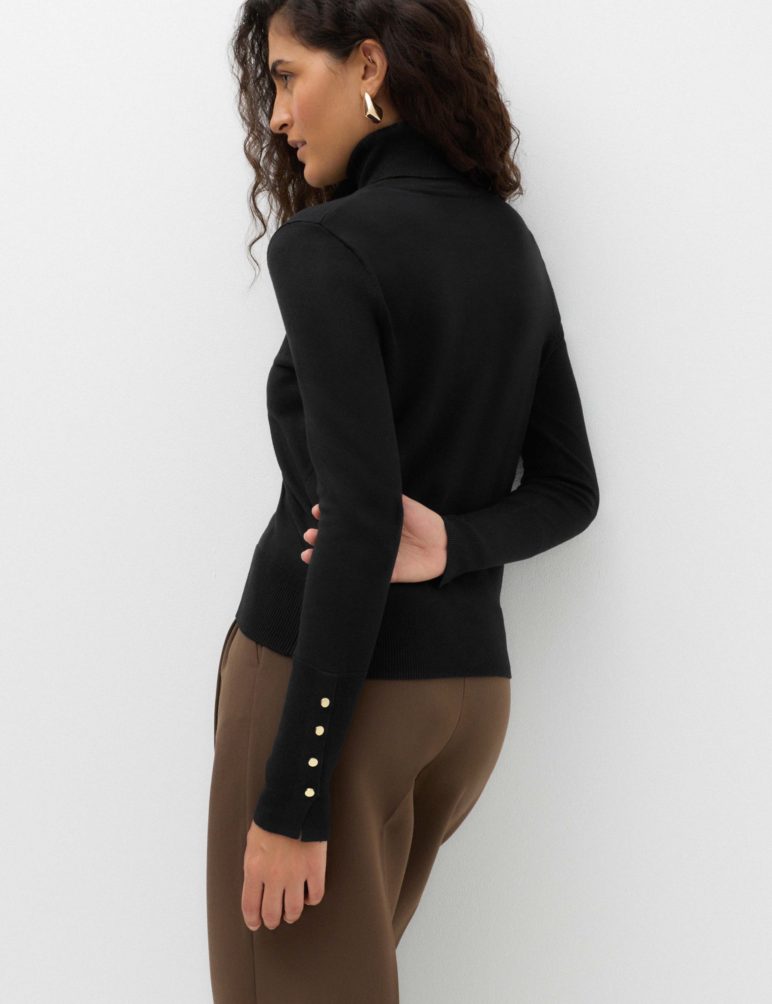 Slim Fit Roll Neck Fitted Jumper 4 of 6