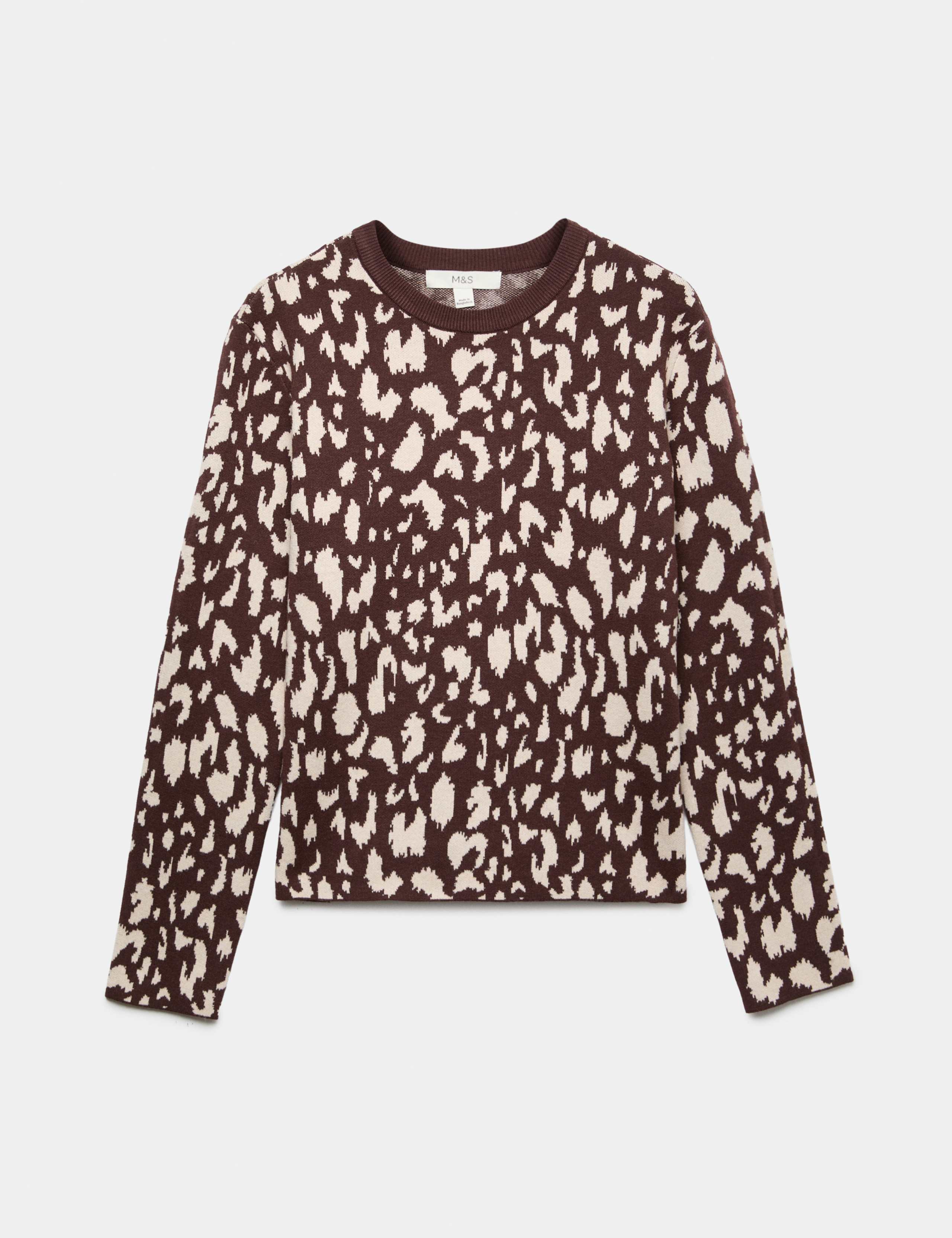 Animal Print Crew Neck Relaxed Jumper 2 of 5