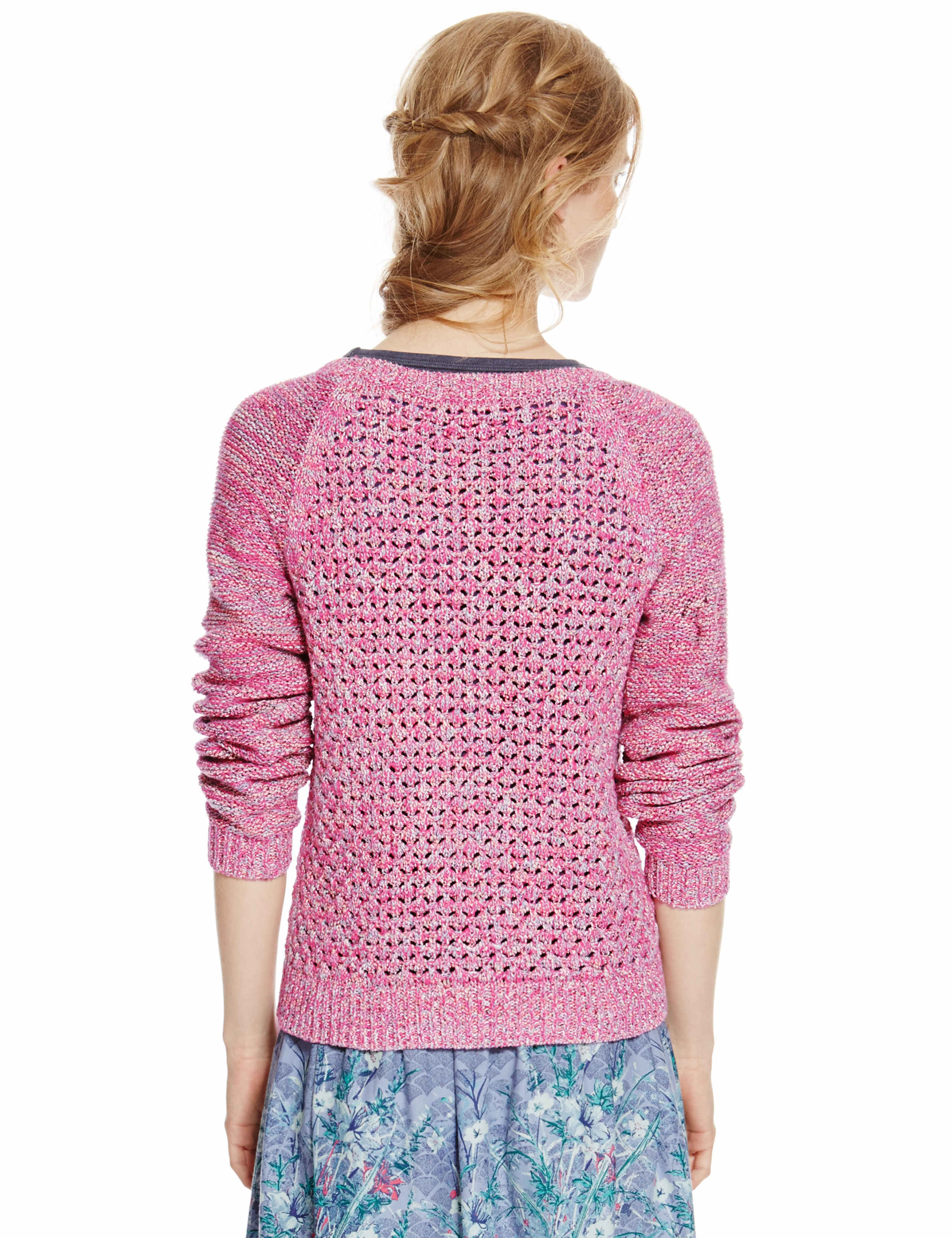 Cotton Rich Diamond Twisted Jumper 4 of 4