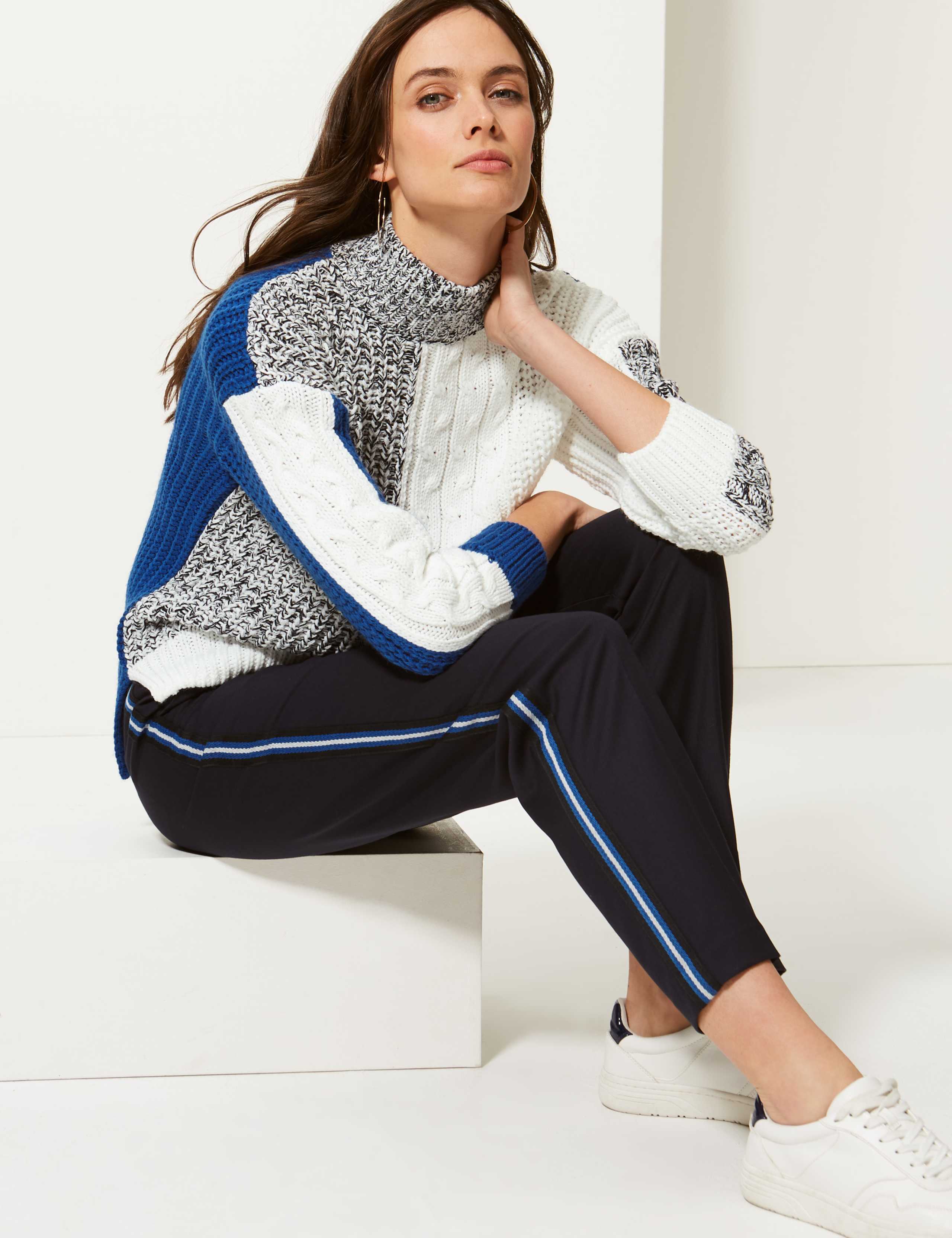 Cable Knit Turtle Neck Jumper 1 of 5