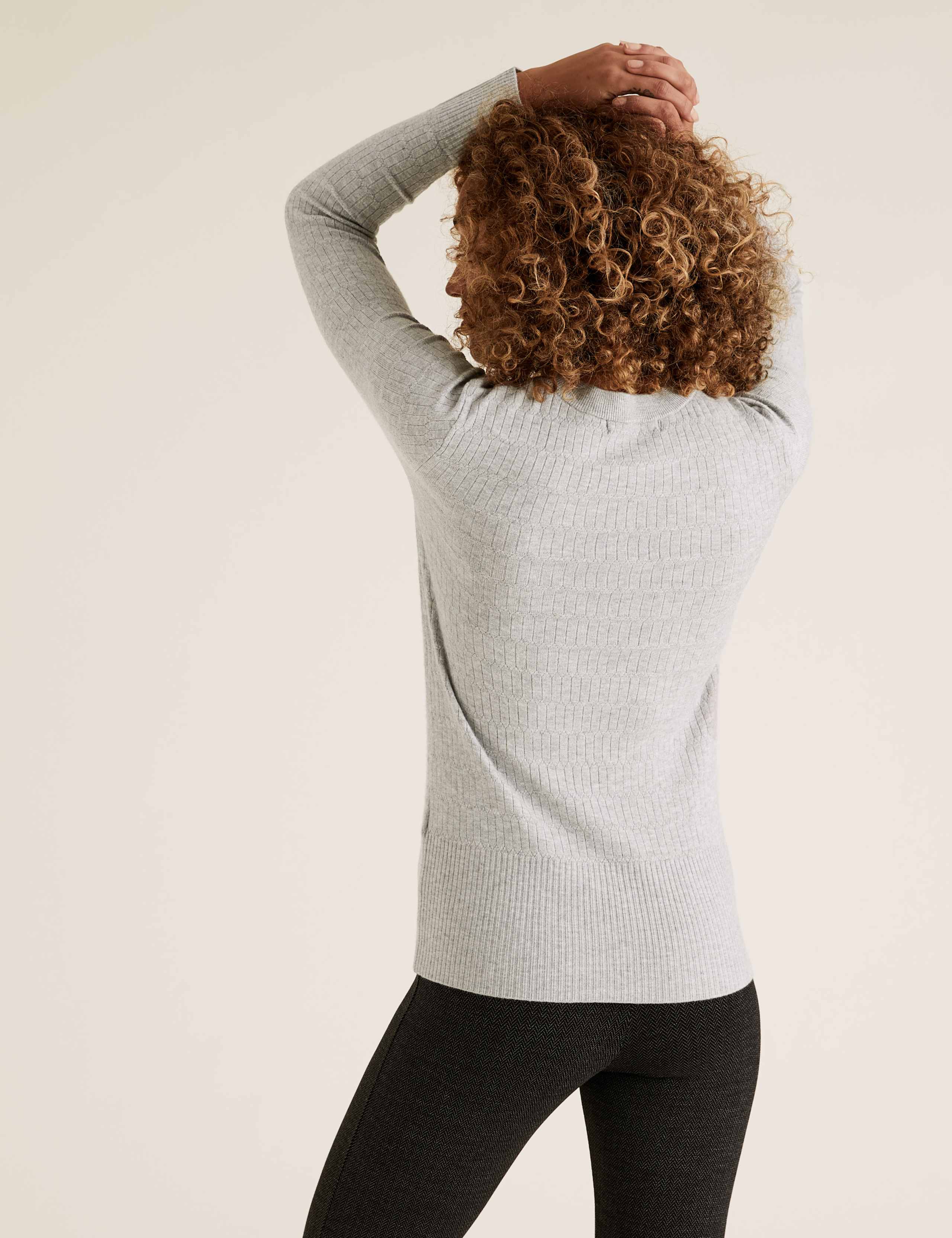 Soft Touch Brick Stitch Crew Neck Jumper 4 of 4