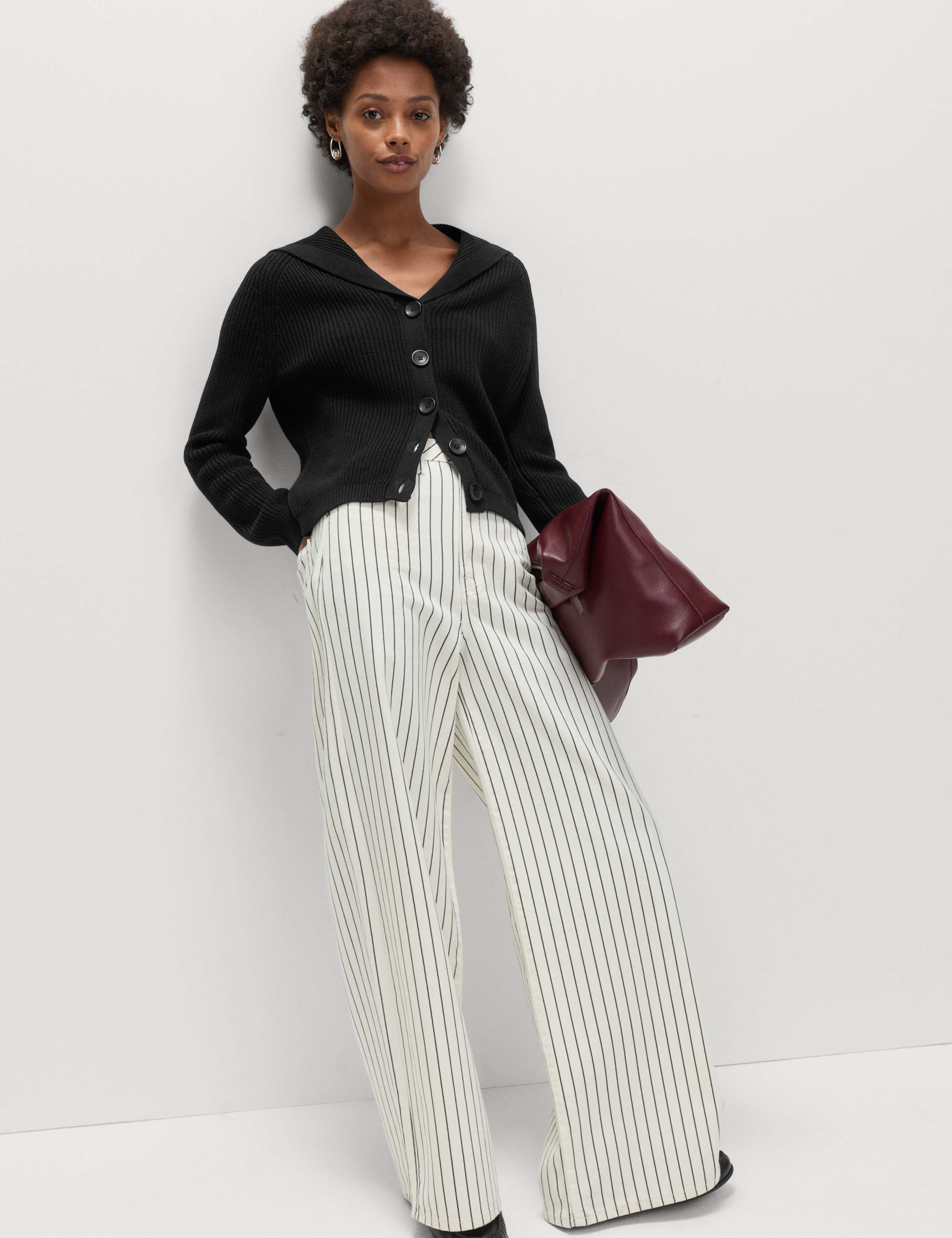 Collared V-Neck Button Through Cardigan 3 of 6