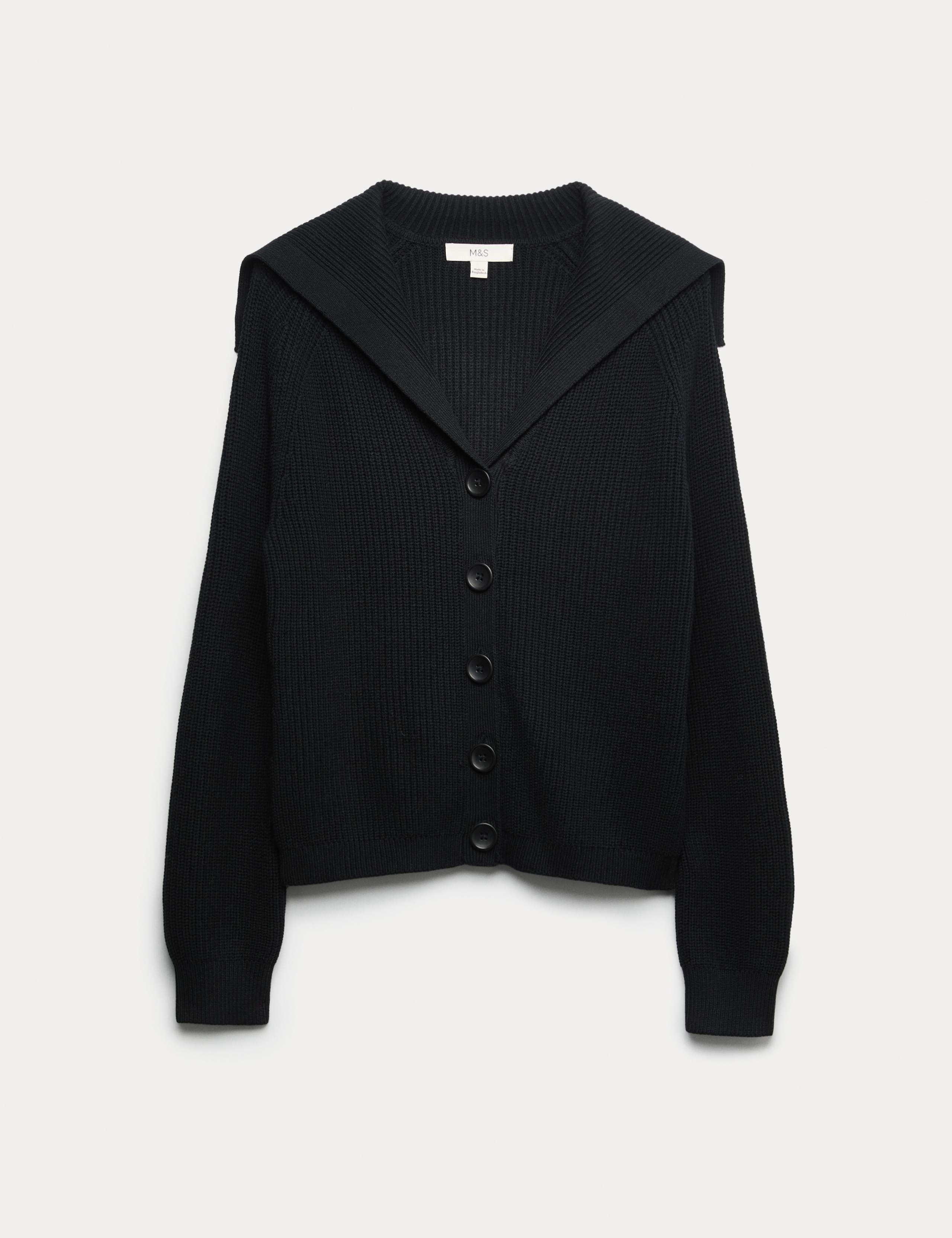 Collared V-Neck Button Through Cardigan 2 of 6