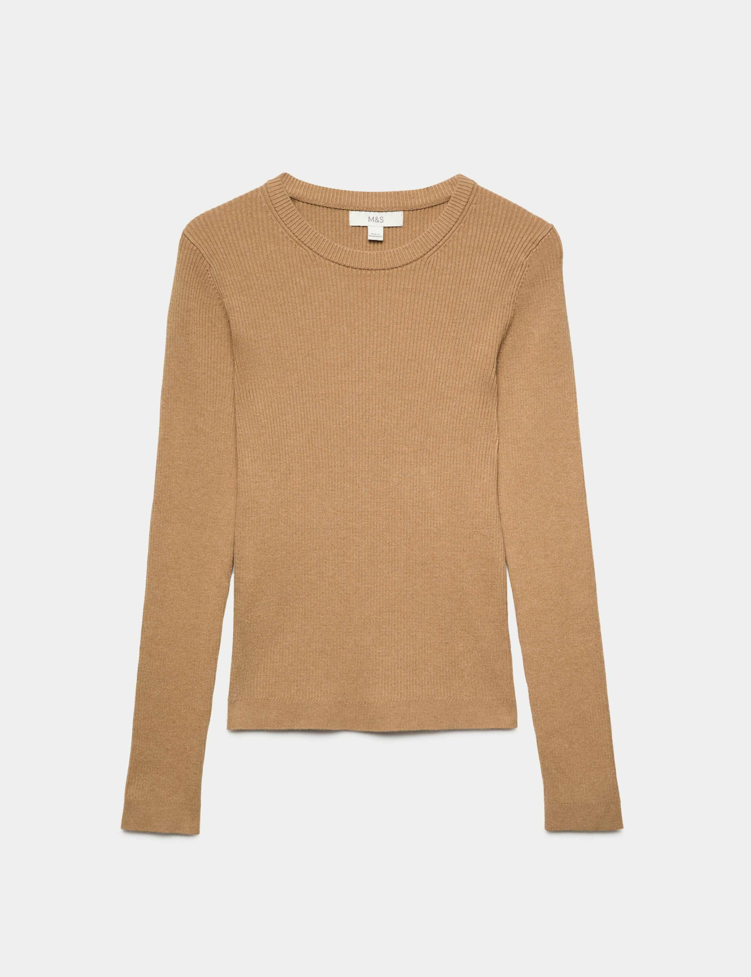 Ribbed Crew Neck Fitted Jumper 1 of 1