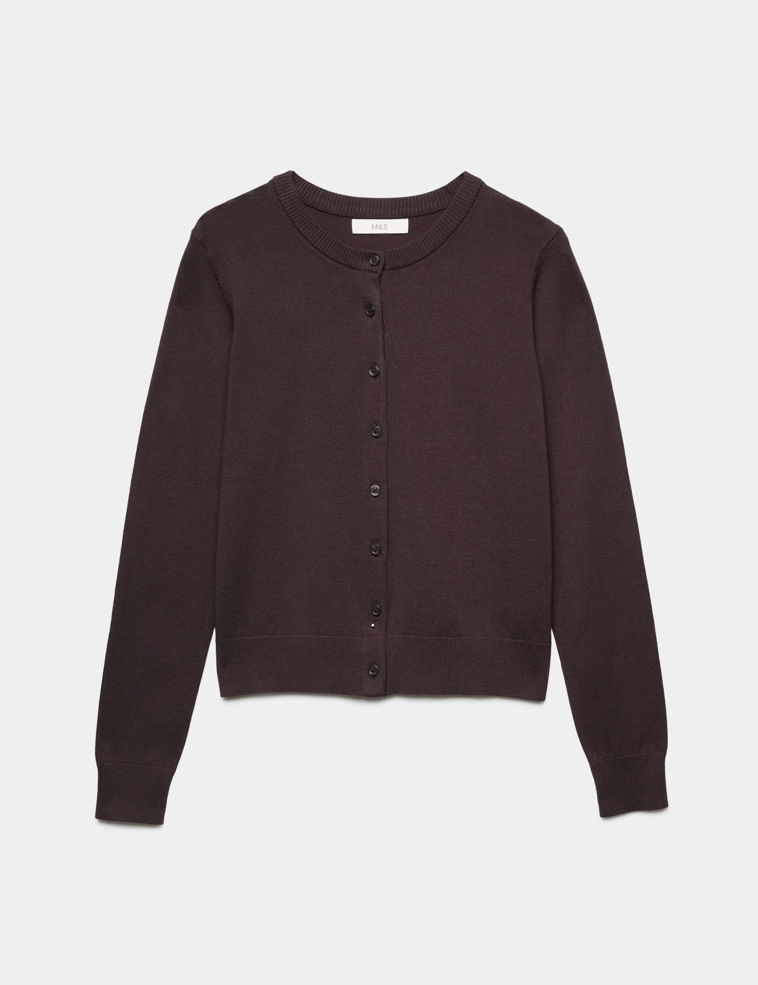 Crew Neck Button Through Cardigan 2 of 5