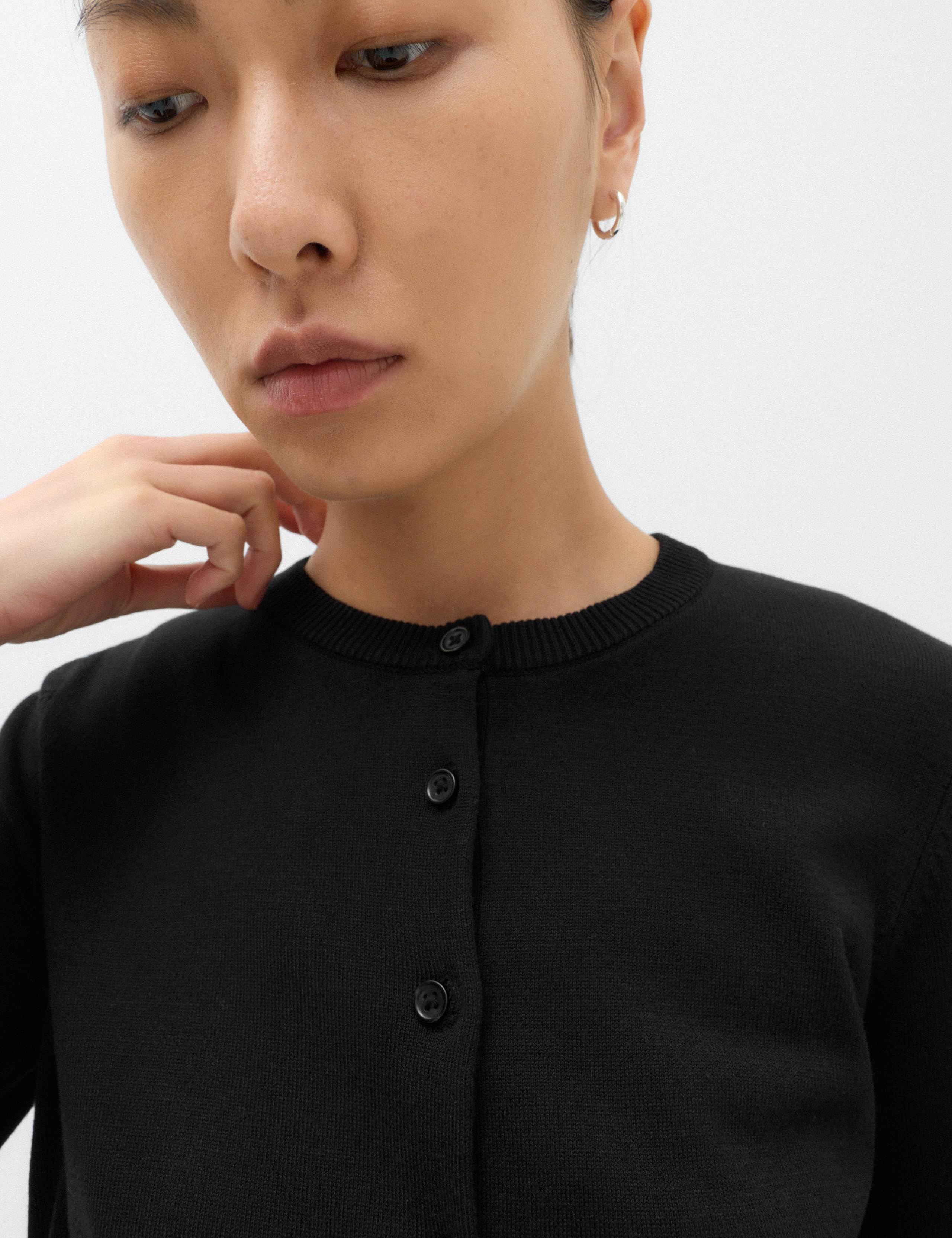 Crew Neck Button Through Cardigan 3 of 4