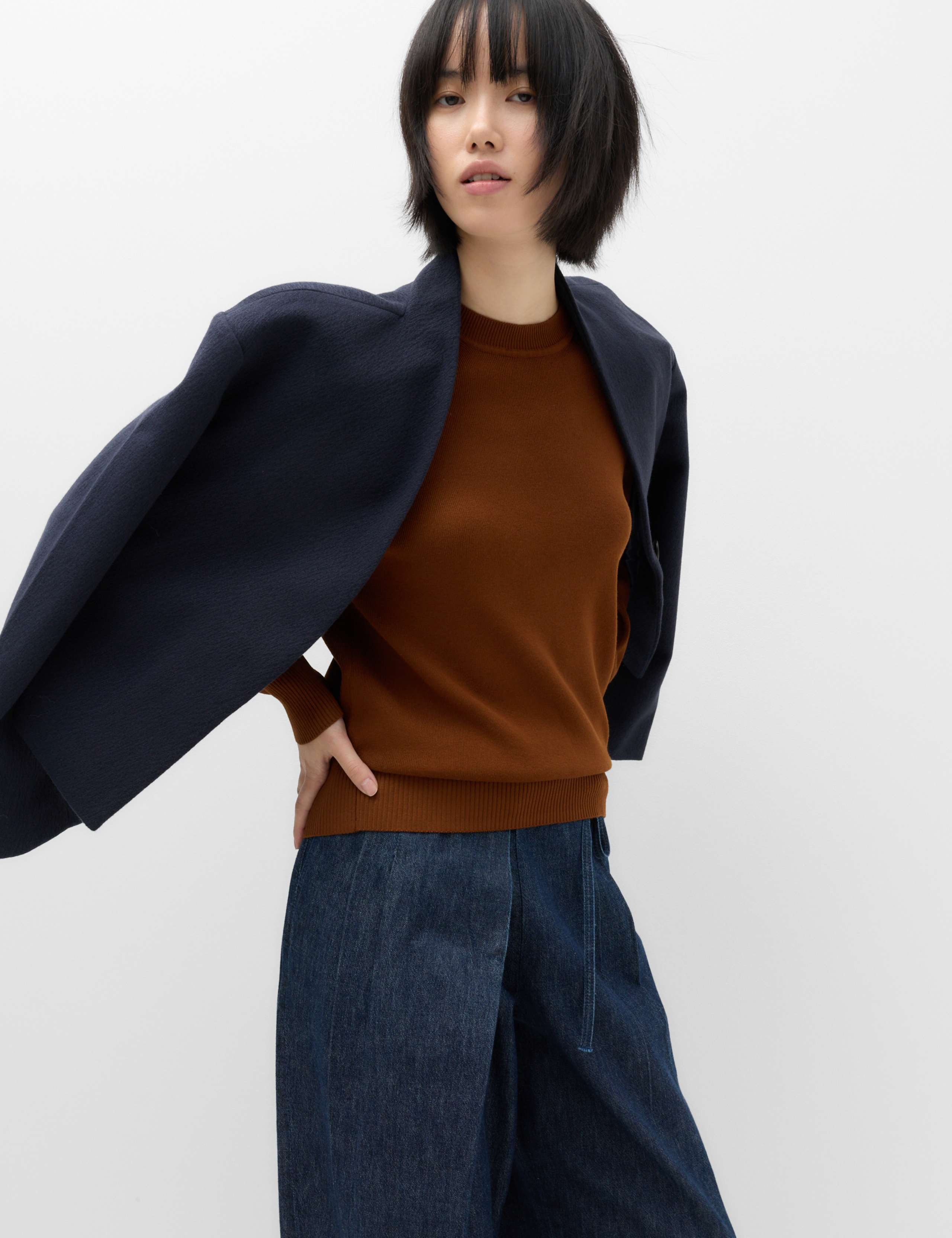 Crew Neck Waisted Slim Fit Jumper 6 of 6