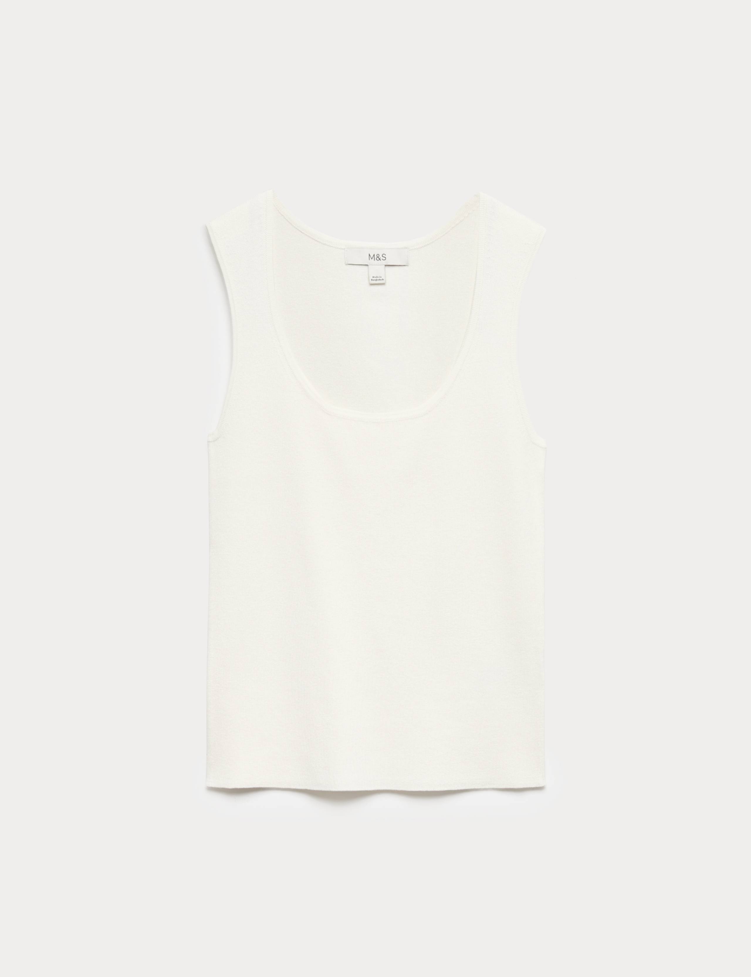 Square Neck Slim Fit Knitted Vest 2 of 5