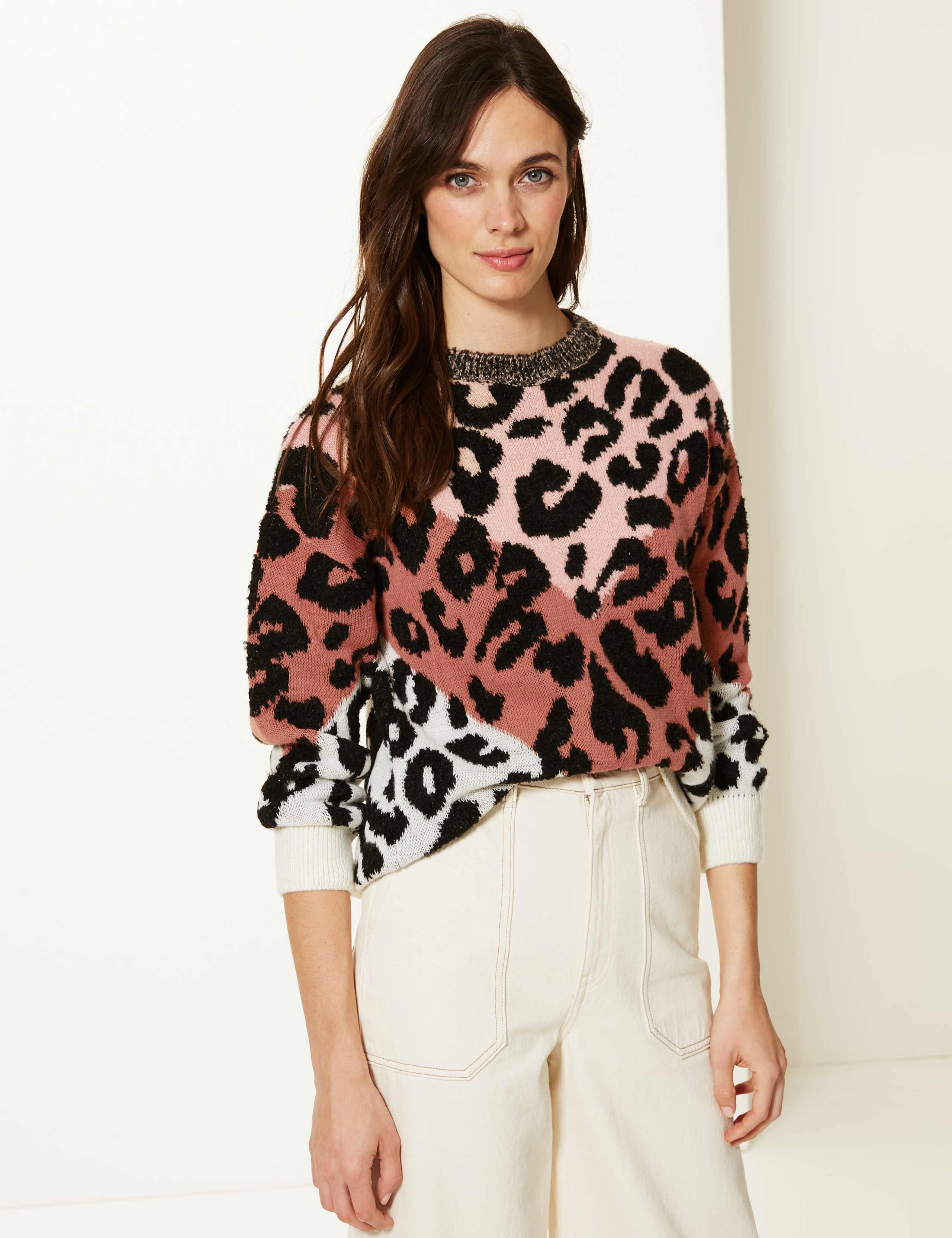 Animal Print Round Neck Jumper 3 of 4
