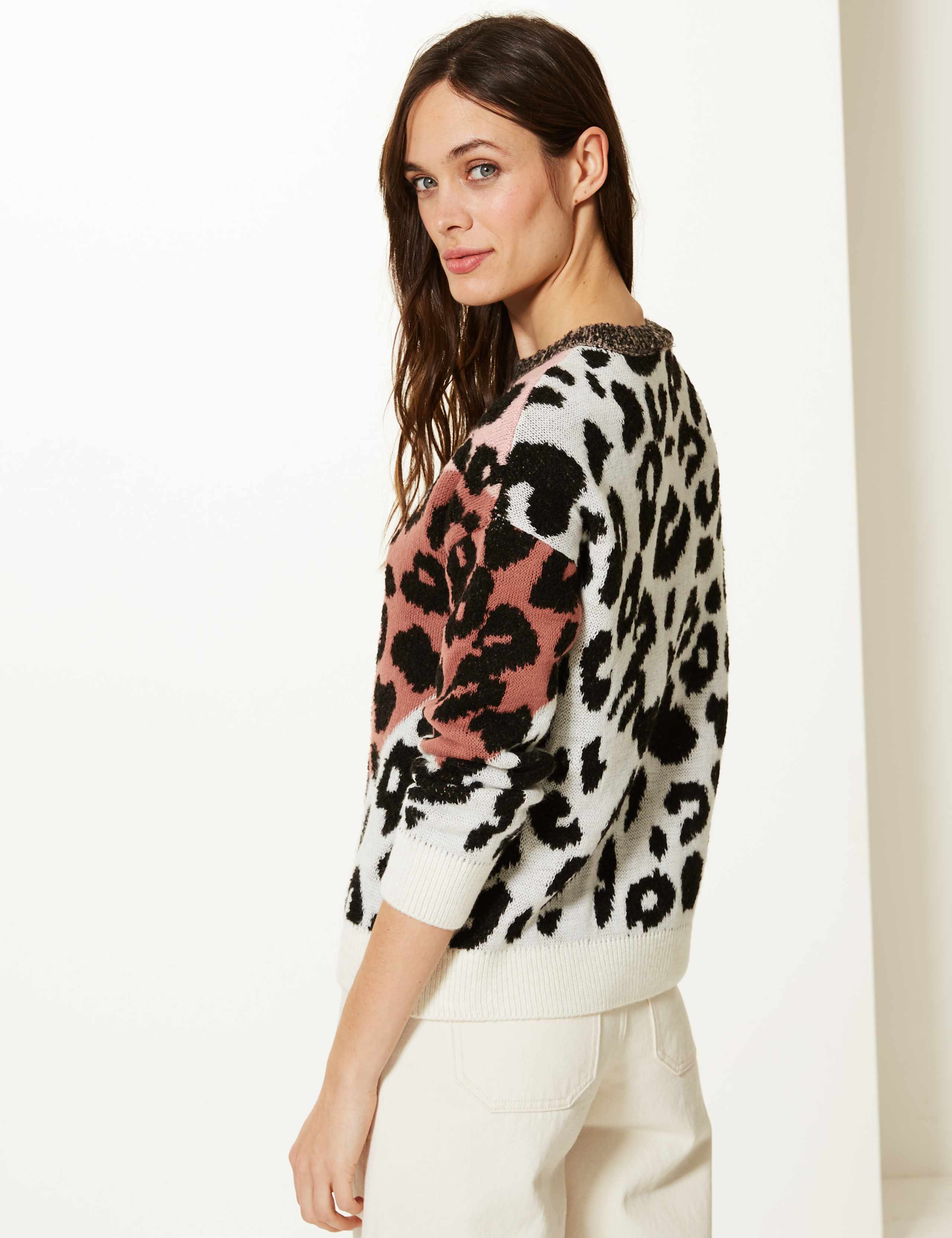Animal Print Round Neck Jumper 4 of 4