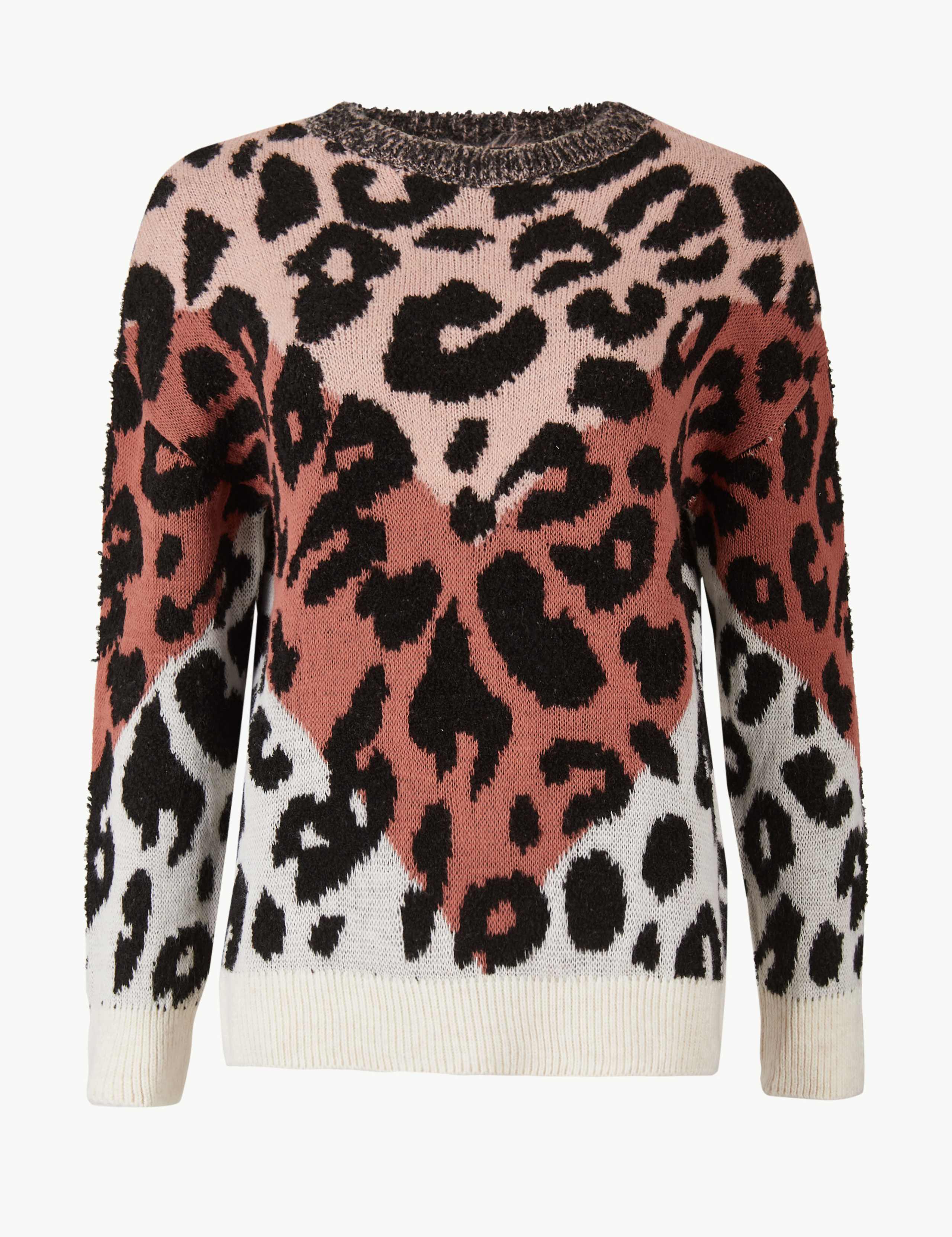 Animal Print Round Neck Jumper 2 of 4
