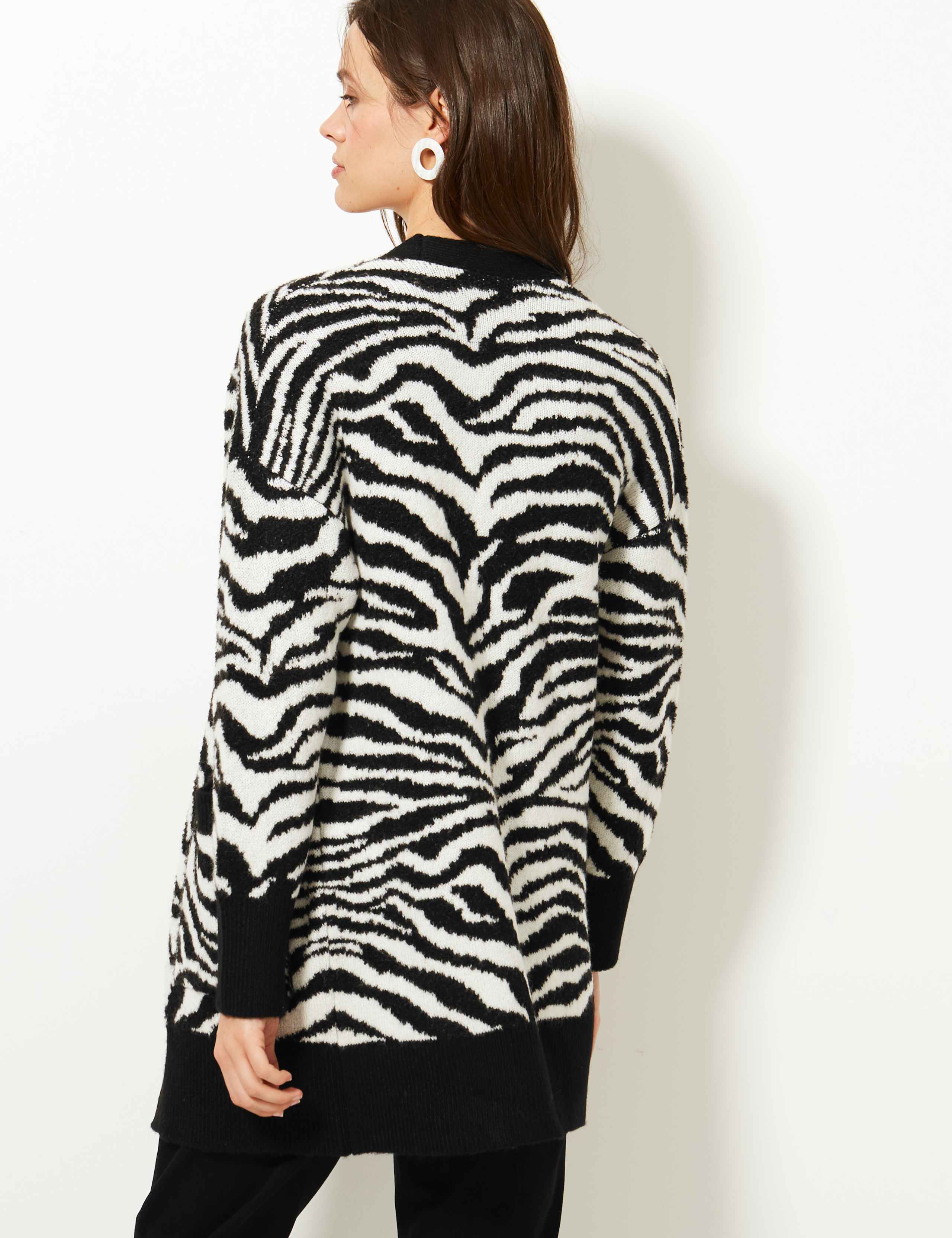 Animal Print Longline Cardigan 3 of 4