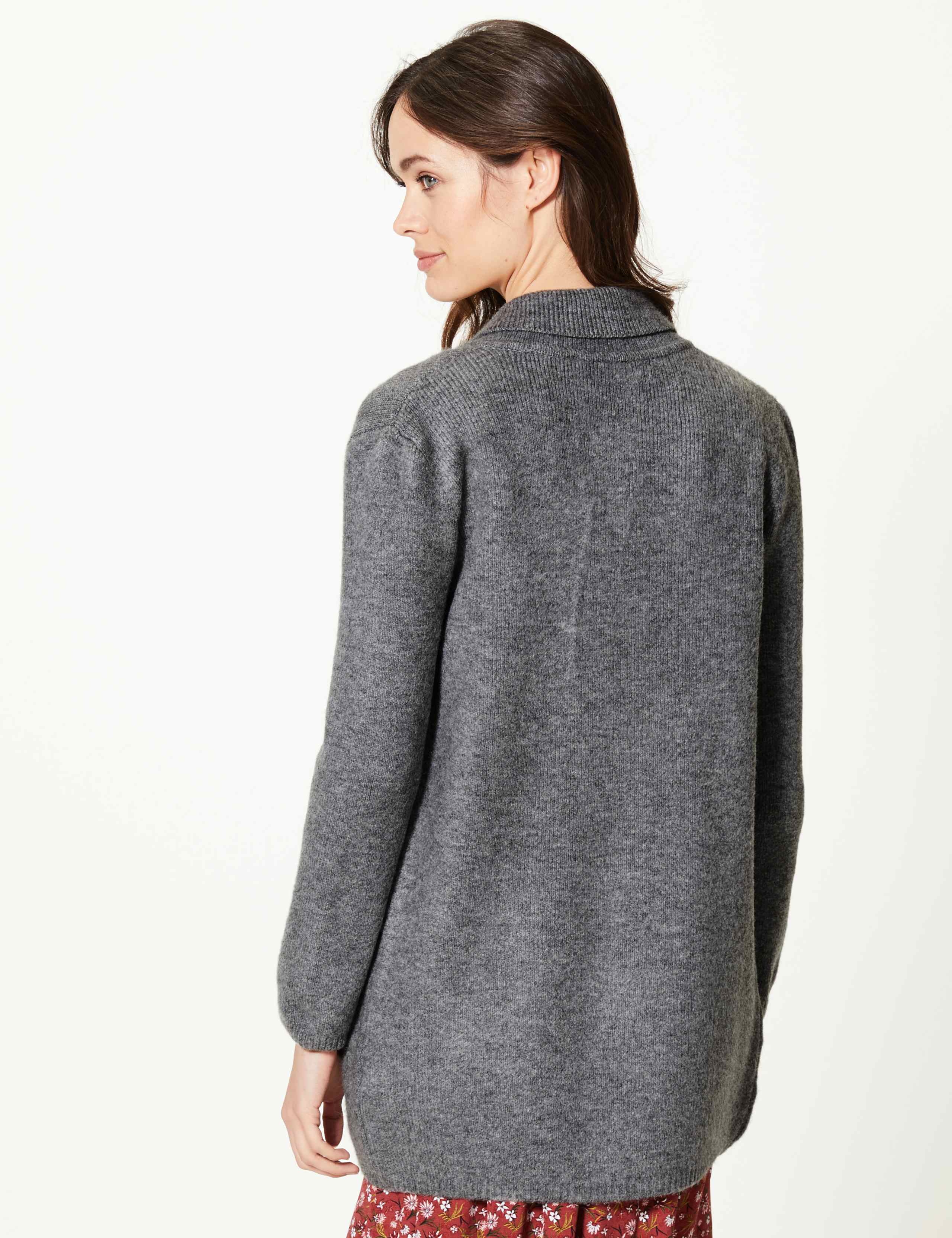 Textured Open Front Coatigan 4 of 4