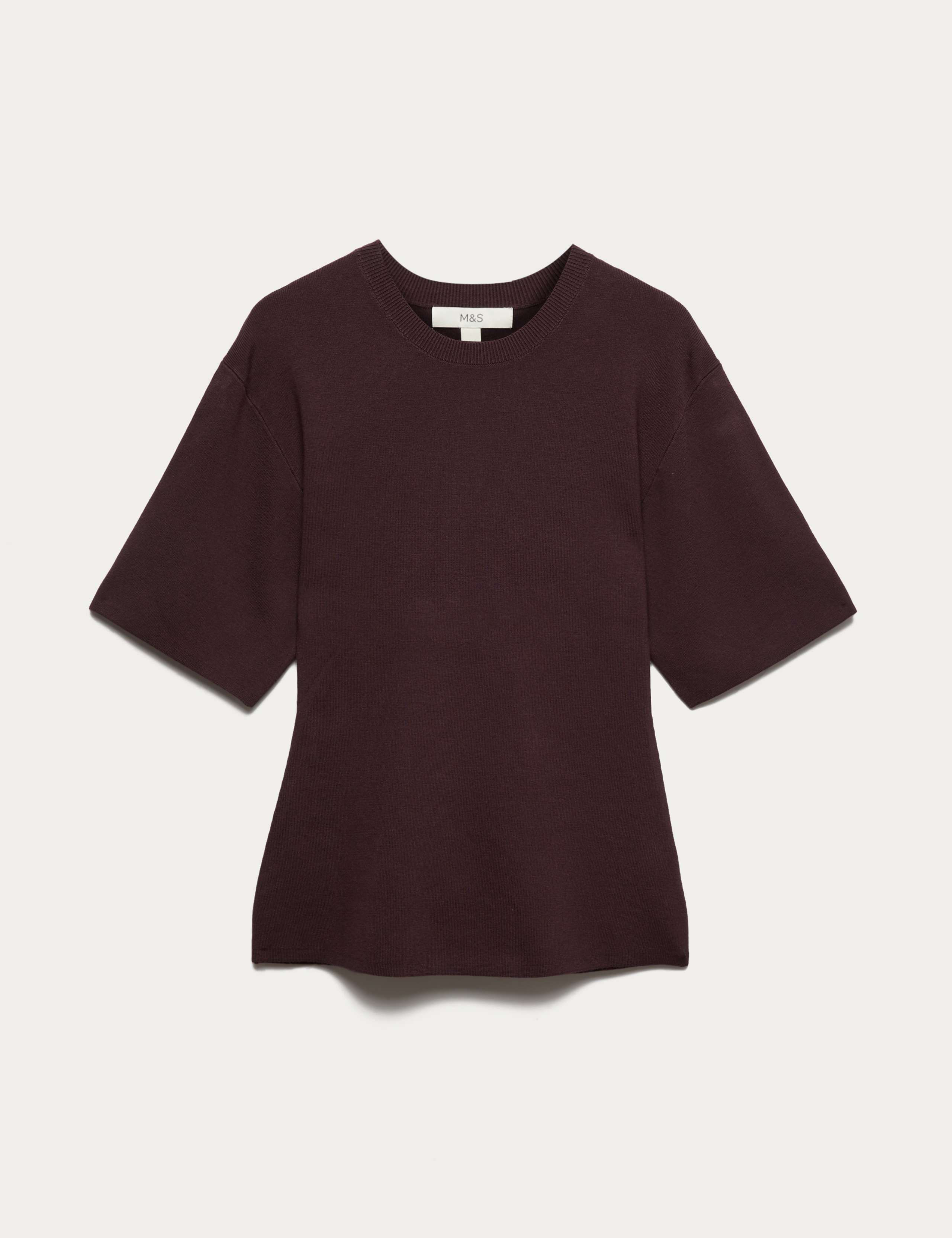 Crew Neck Waisted Slim Fit Knitted Top 2 of 5