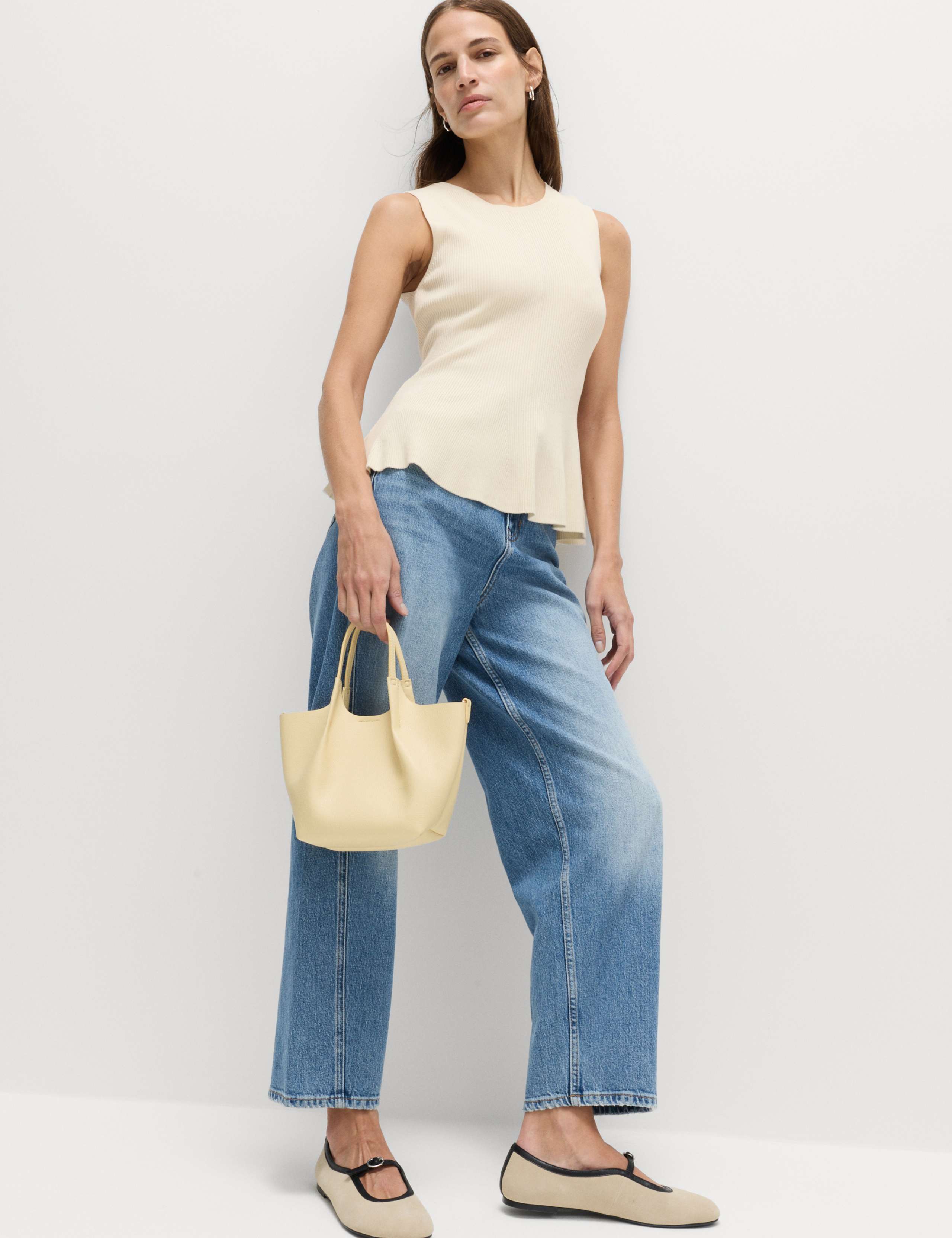 Ribbed Peplum Knitted Vest 5 of 6