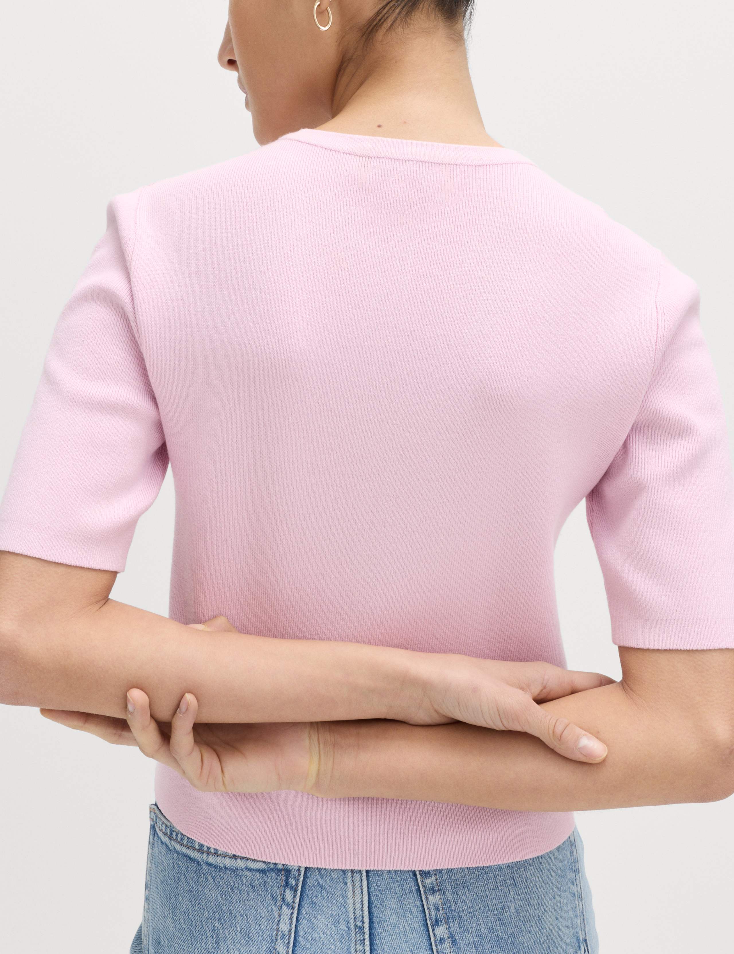 Crew Neck Cropped Cardigan 4 of 6