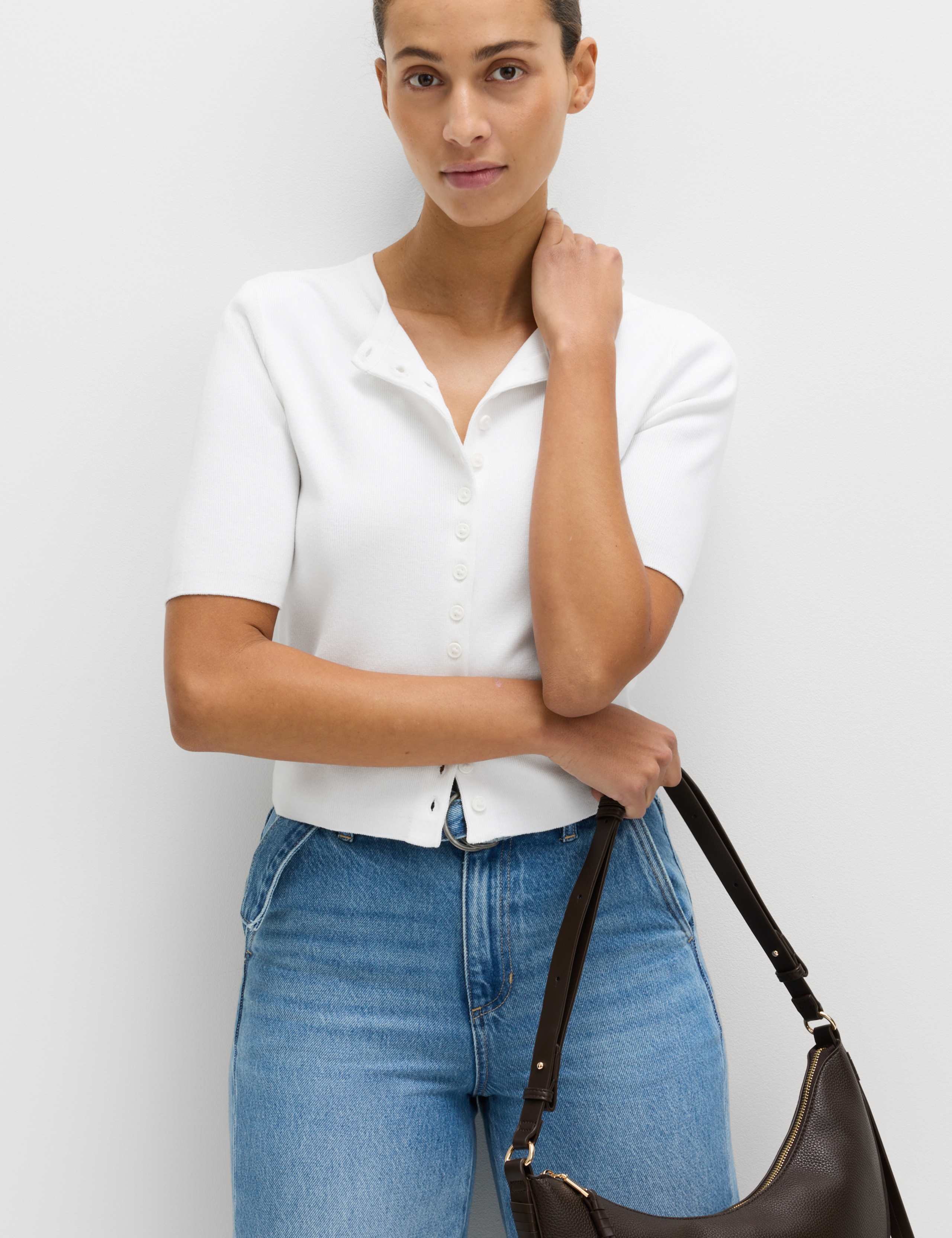 Crew Neck Cropped Cardigan 6 of 6