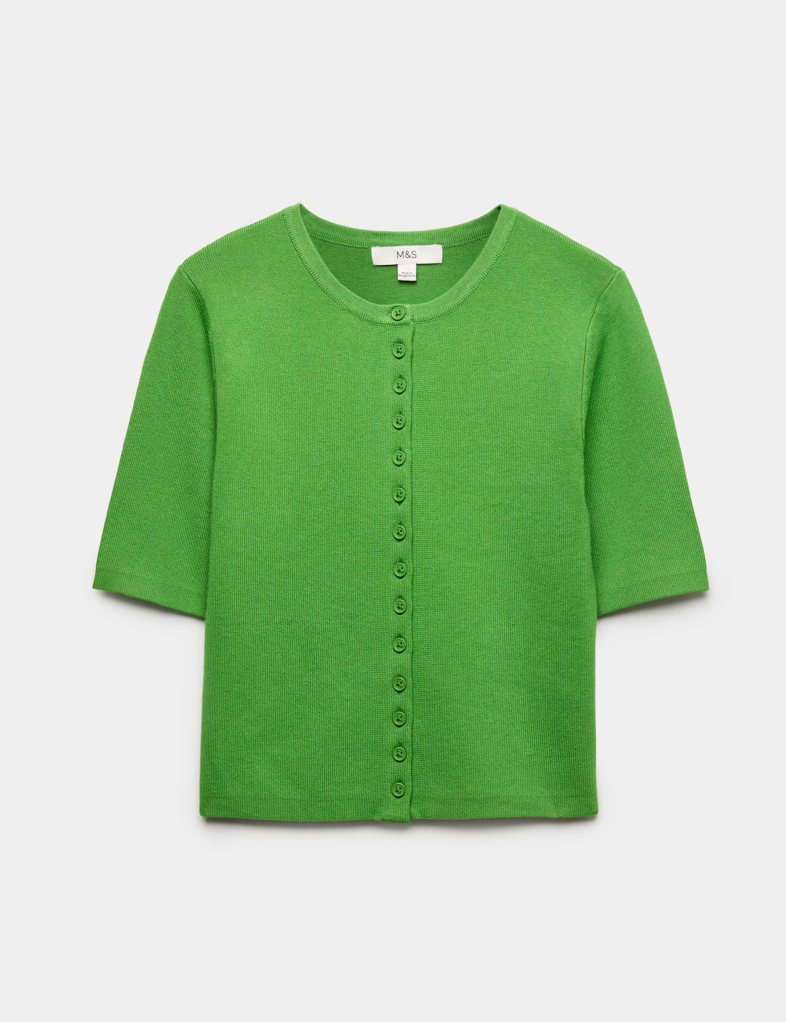 Crew Neck Cropped Cardigan 2 of 5