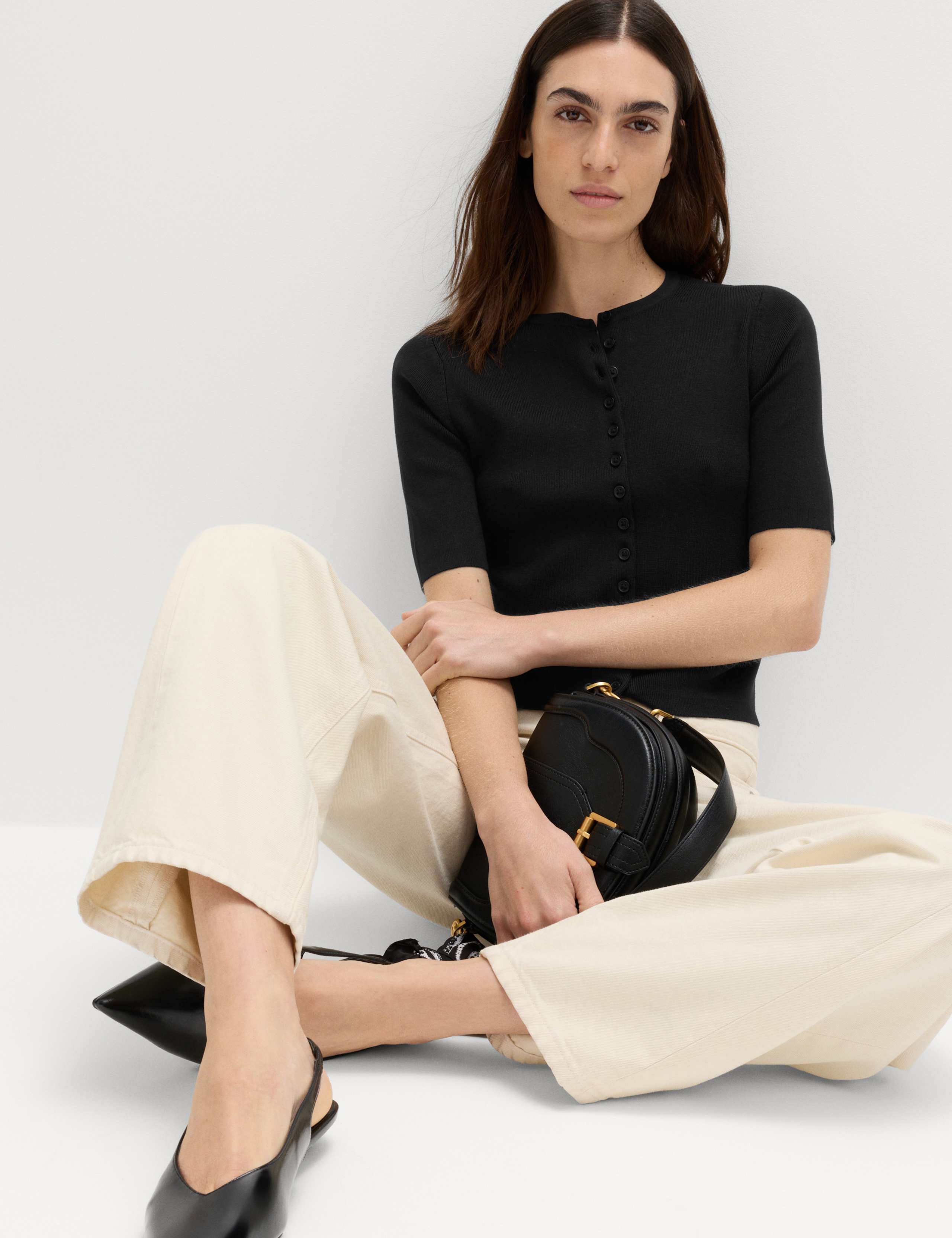 Crew Neck Cropped Cardigan 6 of 6