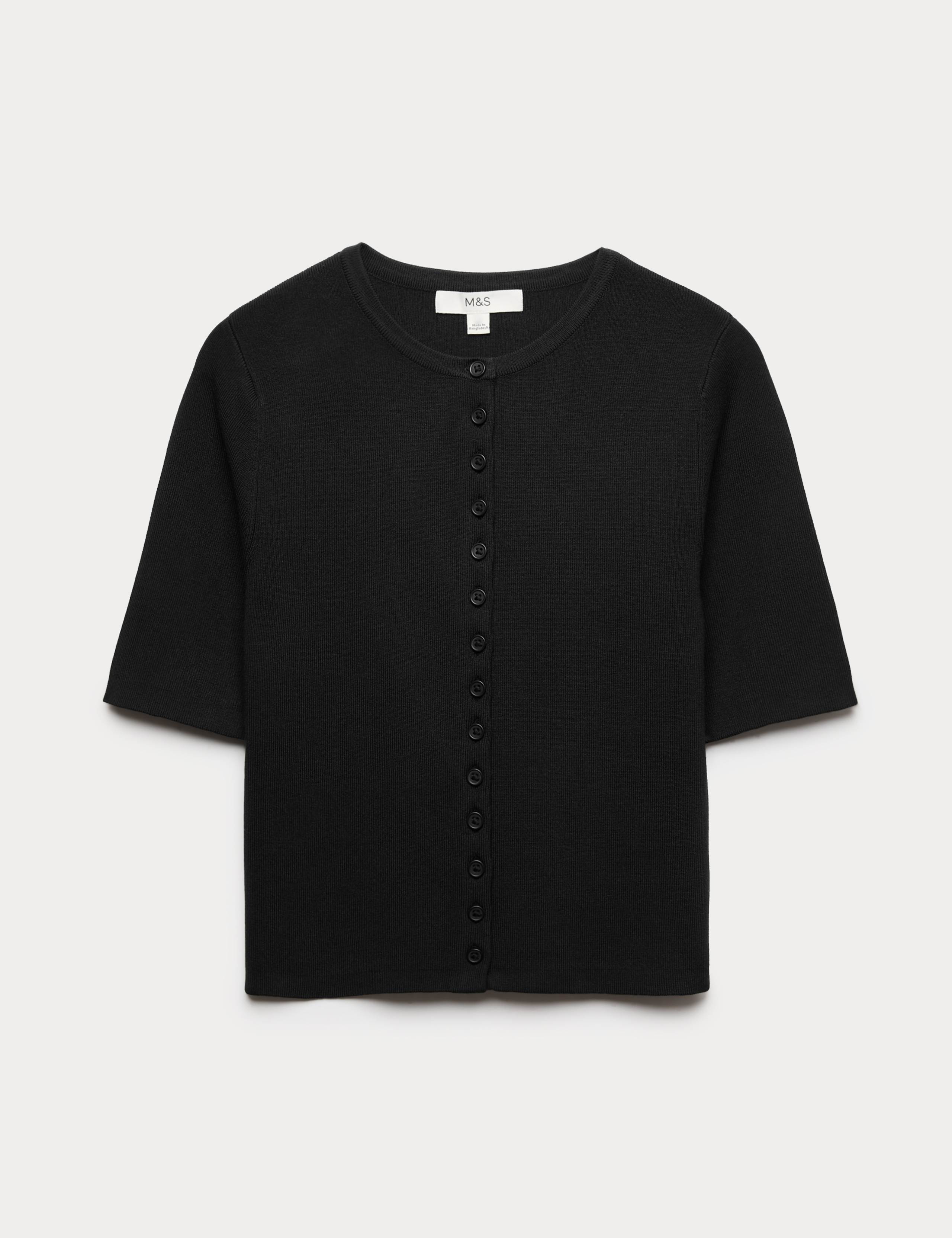 Crew Neck Cropped Cardigan 2 of 6