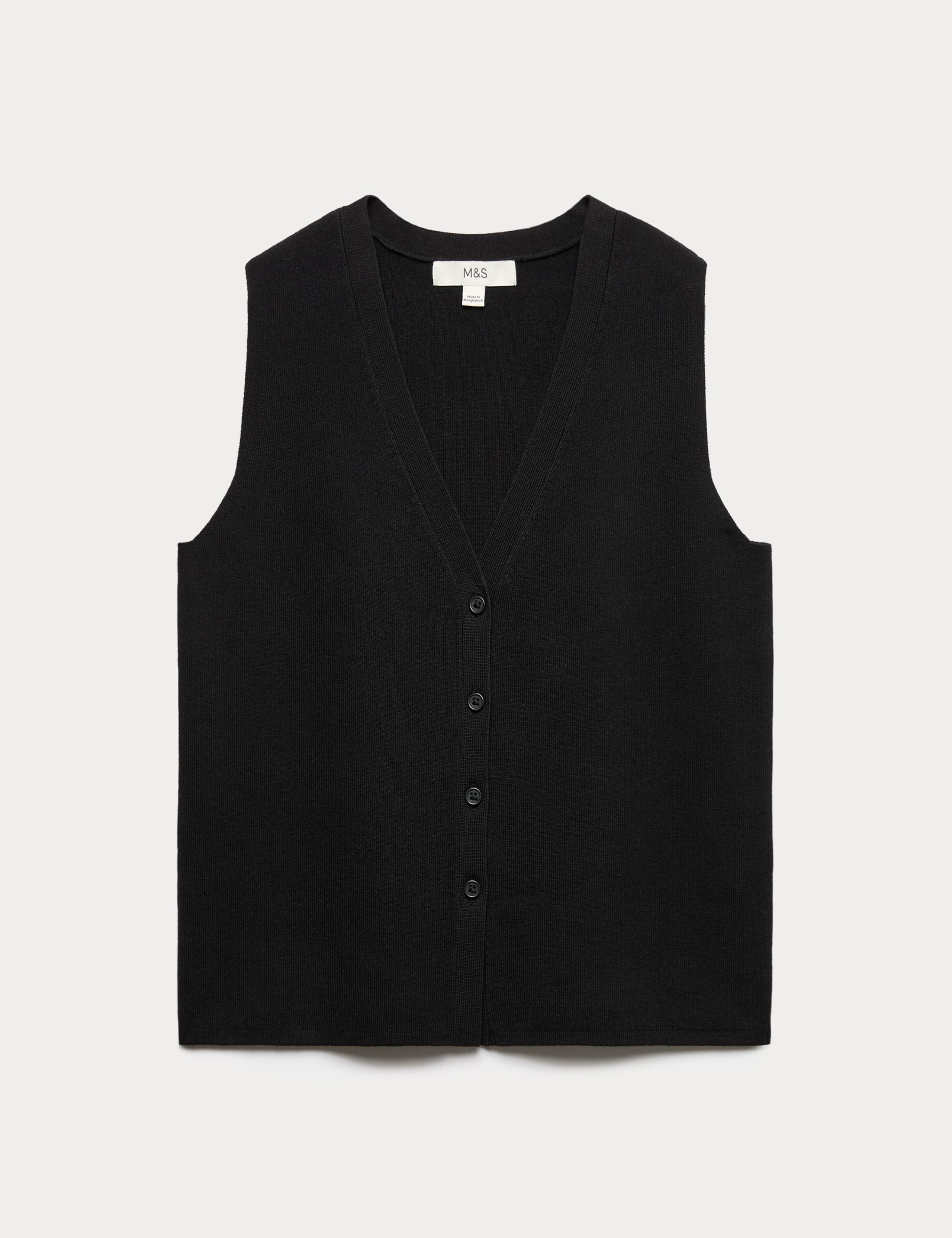 V-Neck Cropped Knitted Waistcoat 2 of 5