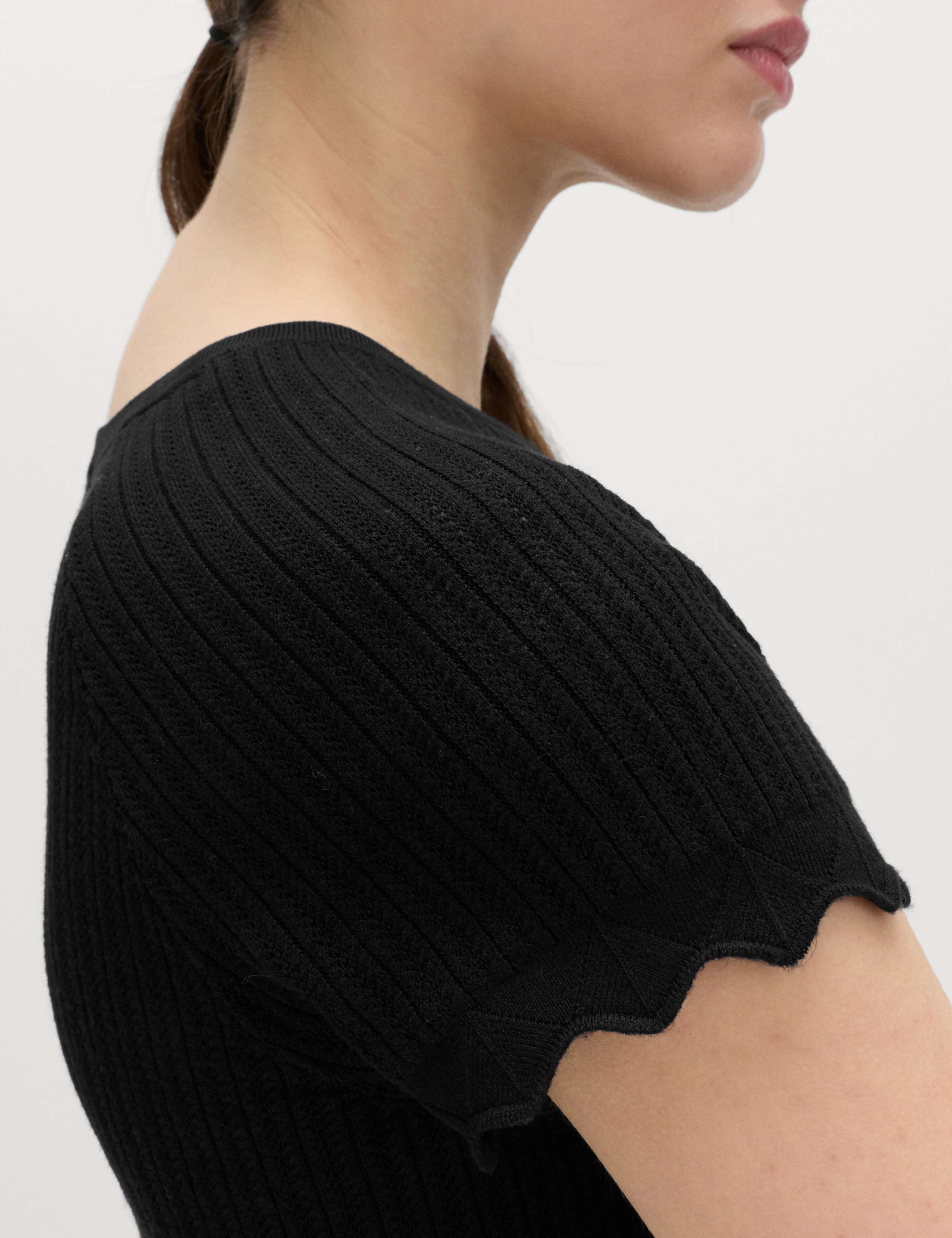 Pointelle Slim Fit Knitted Top 3 of 5