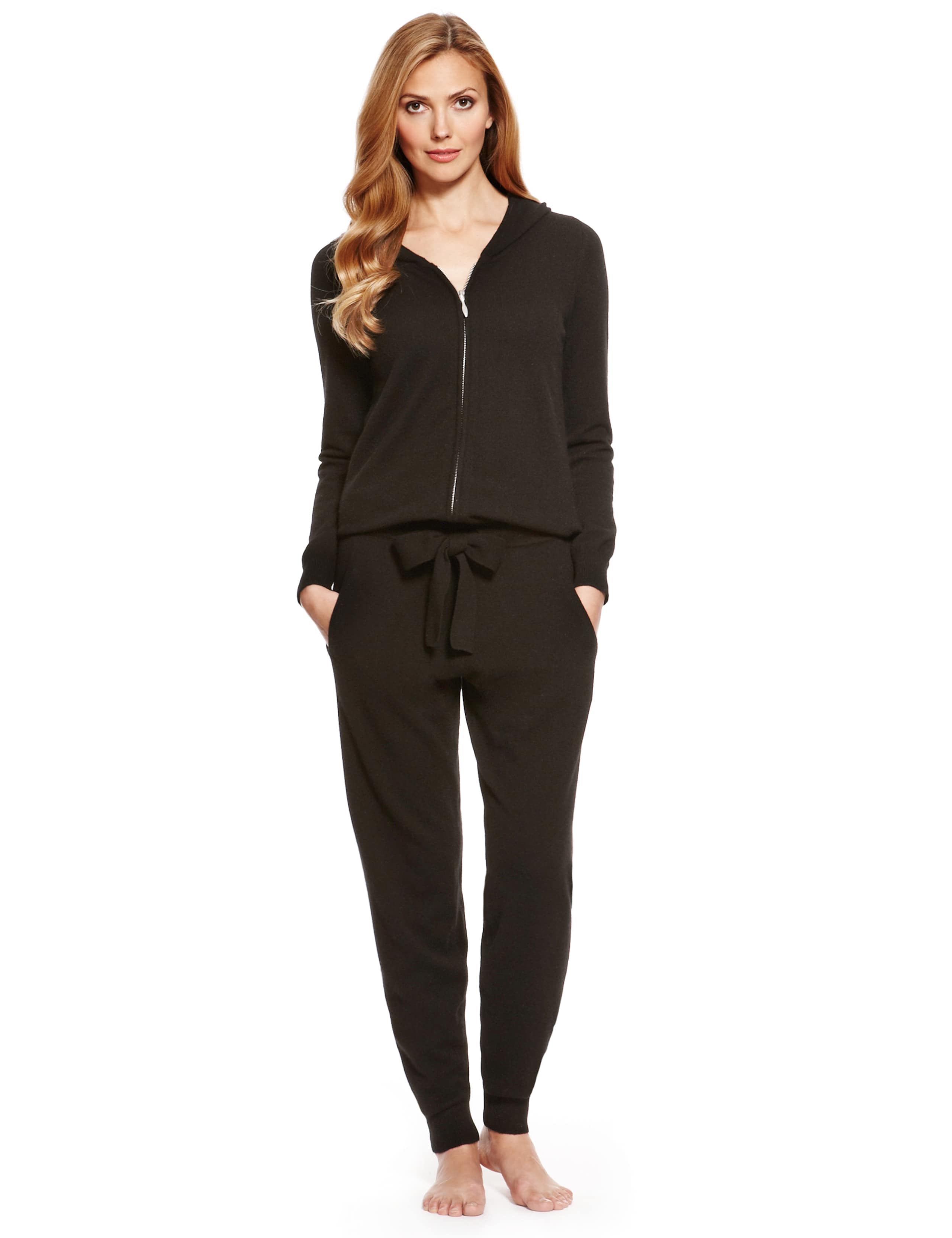 Pure Cashmere Hooded Knitted Onesie 1 of 6