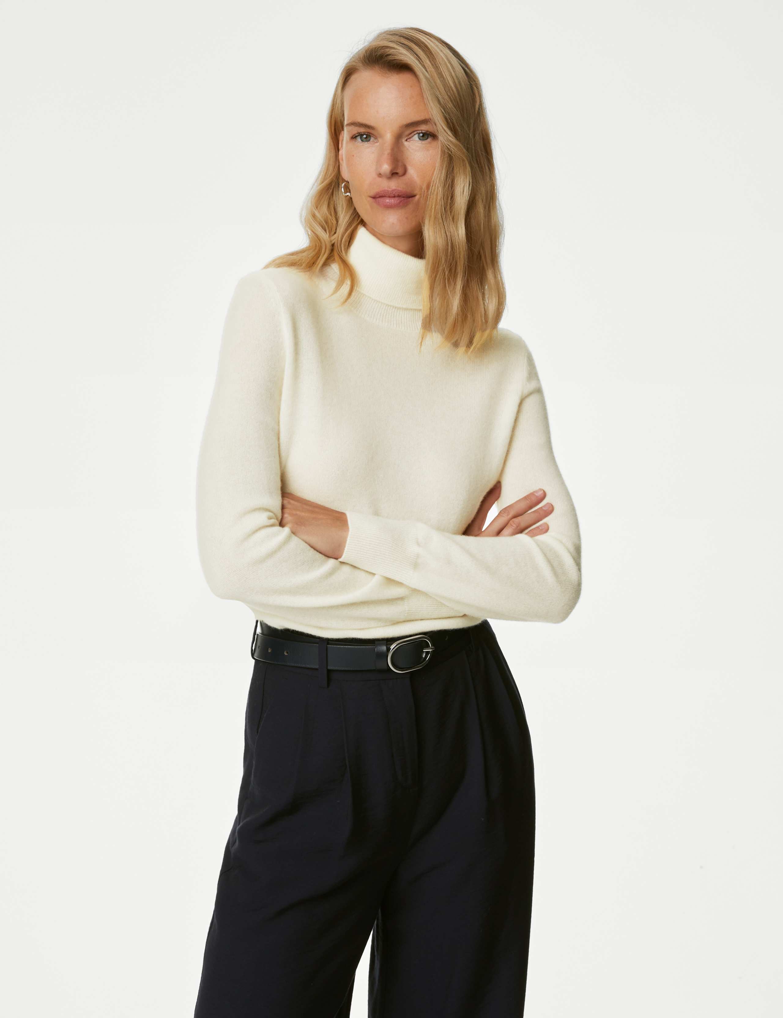 Pure Cashmere Roll Neck Jumper 1 of 6