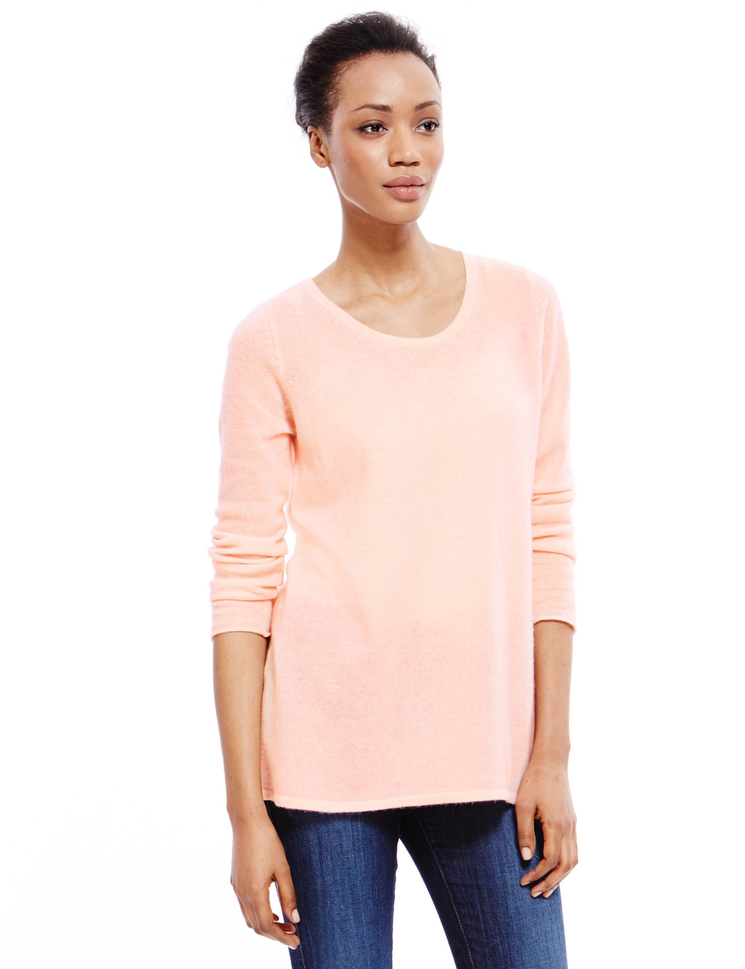 Pure Cashmere Long Sleeve Swing Jumper 1 of 3