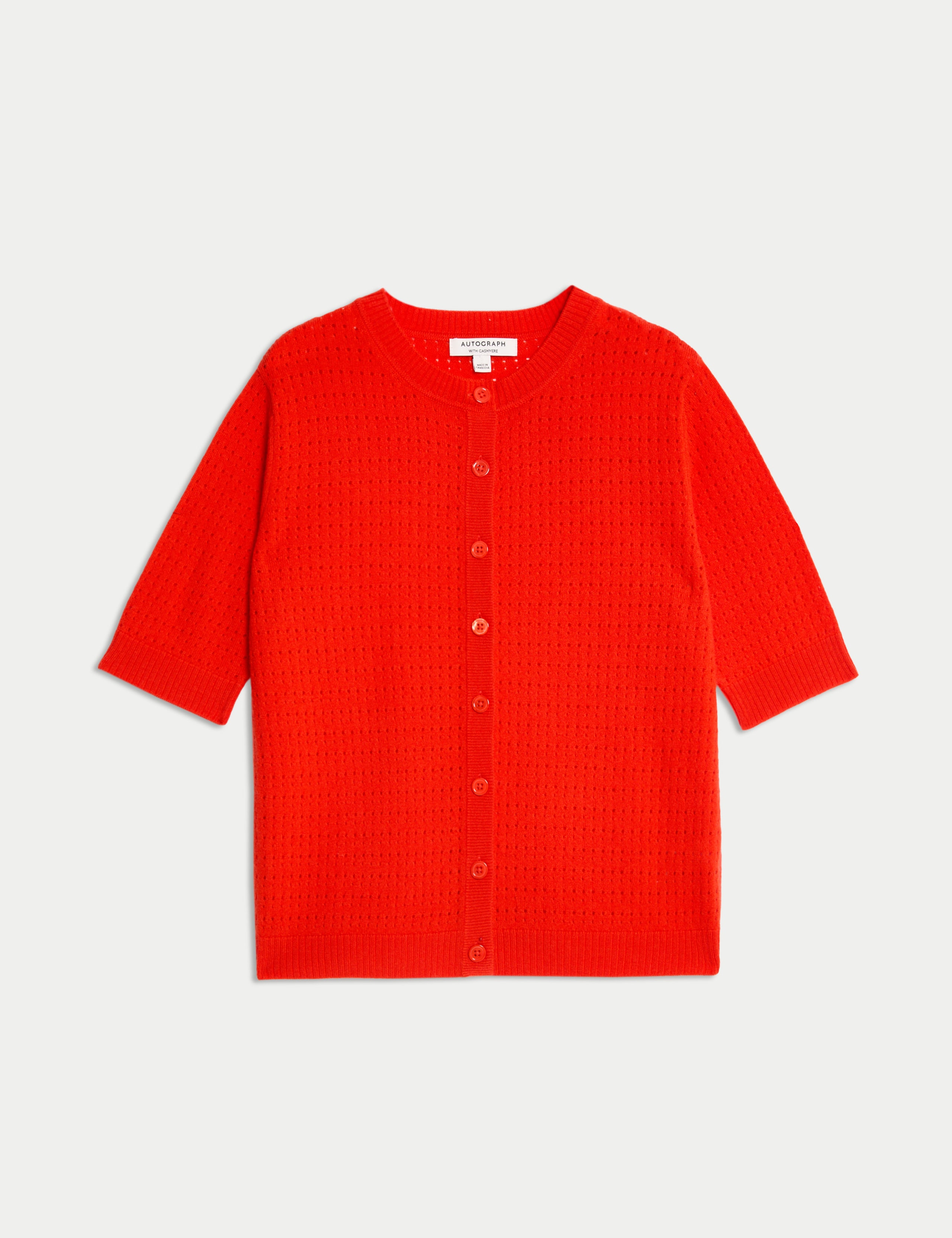 Merino Wool Rich Button Through Relaxed Cardigan with Cashmere 2 of 7